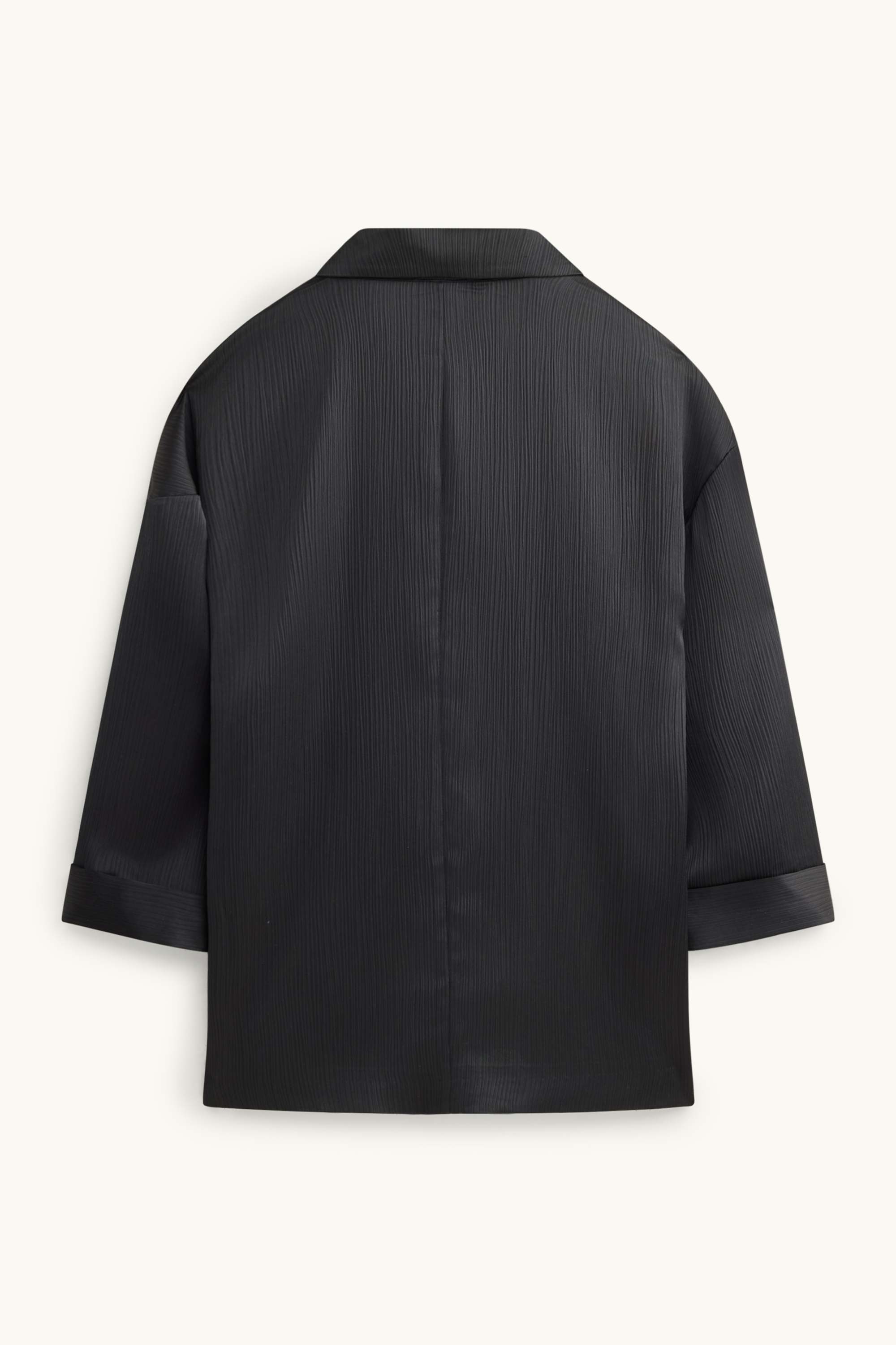 Blazer - regular fit - ribbed black