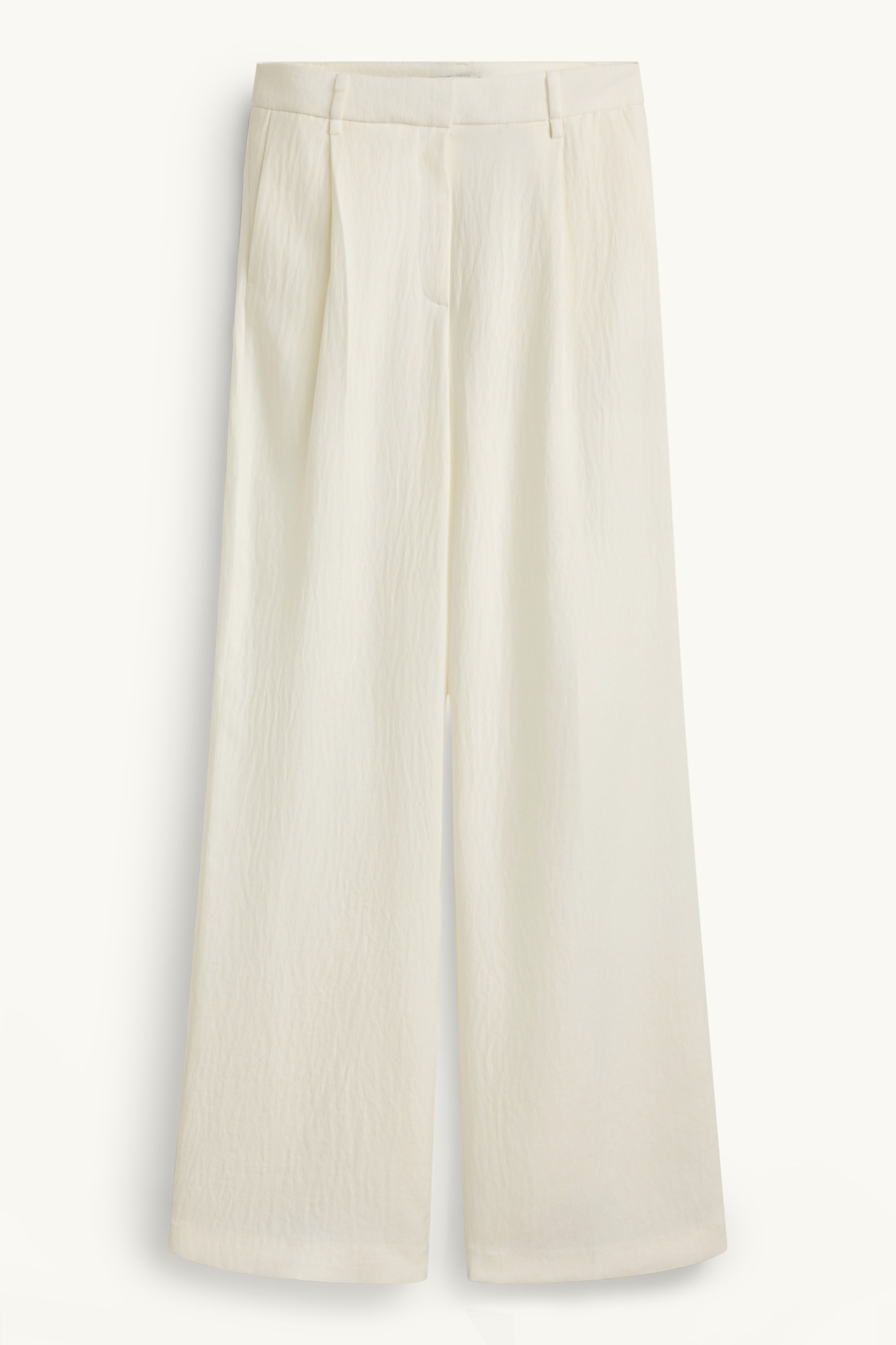 Business trousers - high-rise waist - regular fit cremewhite