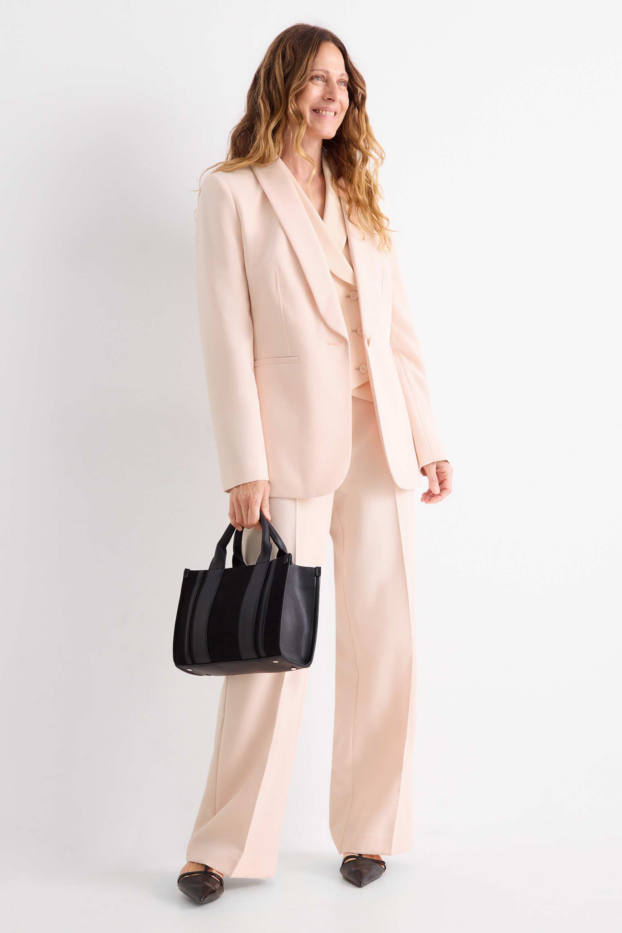 Long blazer - regular fit salmon coloured