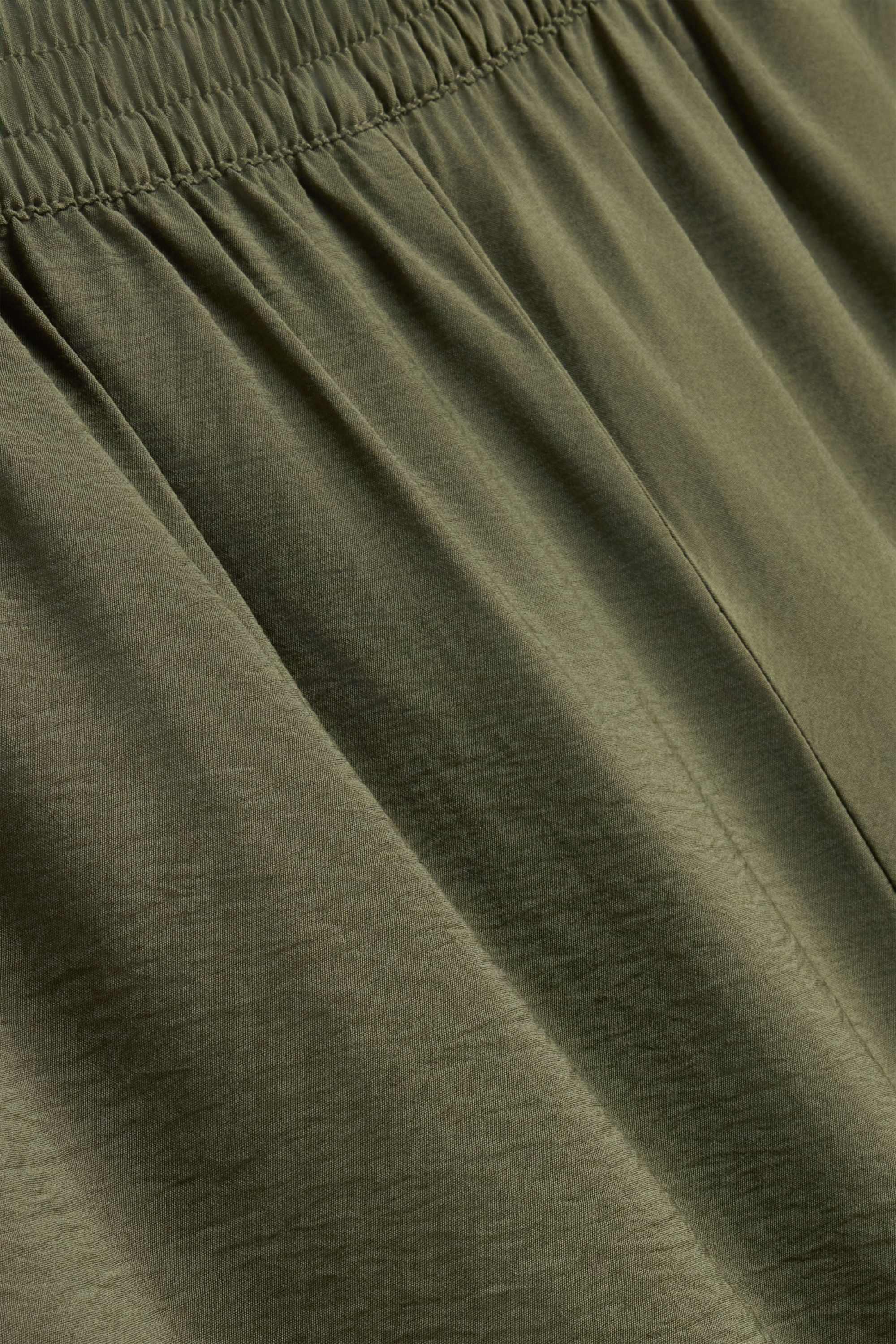 Business trousers - high waist - wide leg dark green