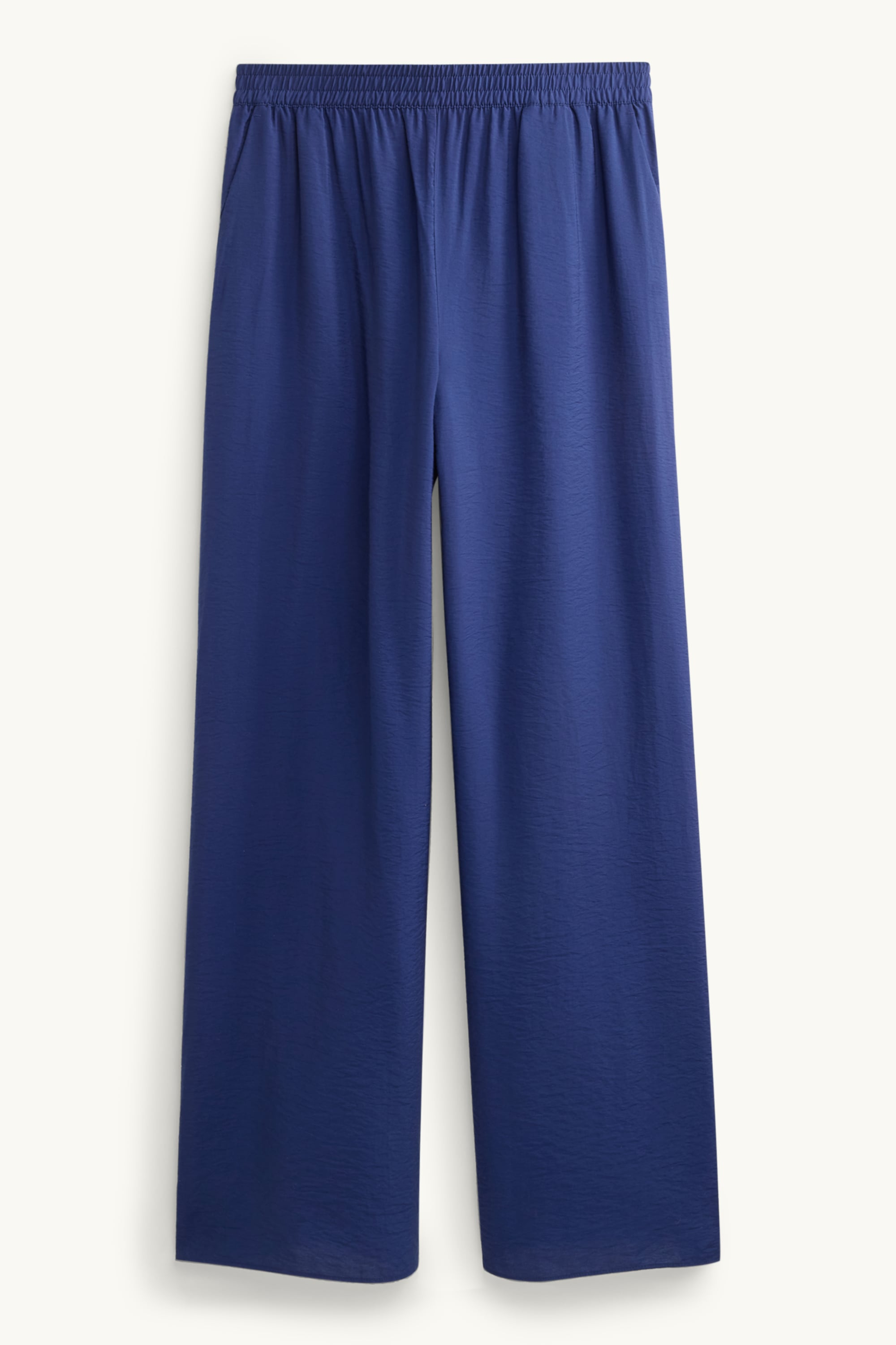 Business trousers - high waist - wide leg dark blue