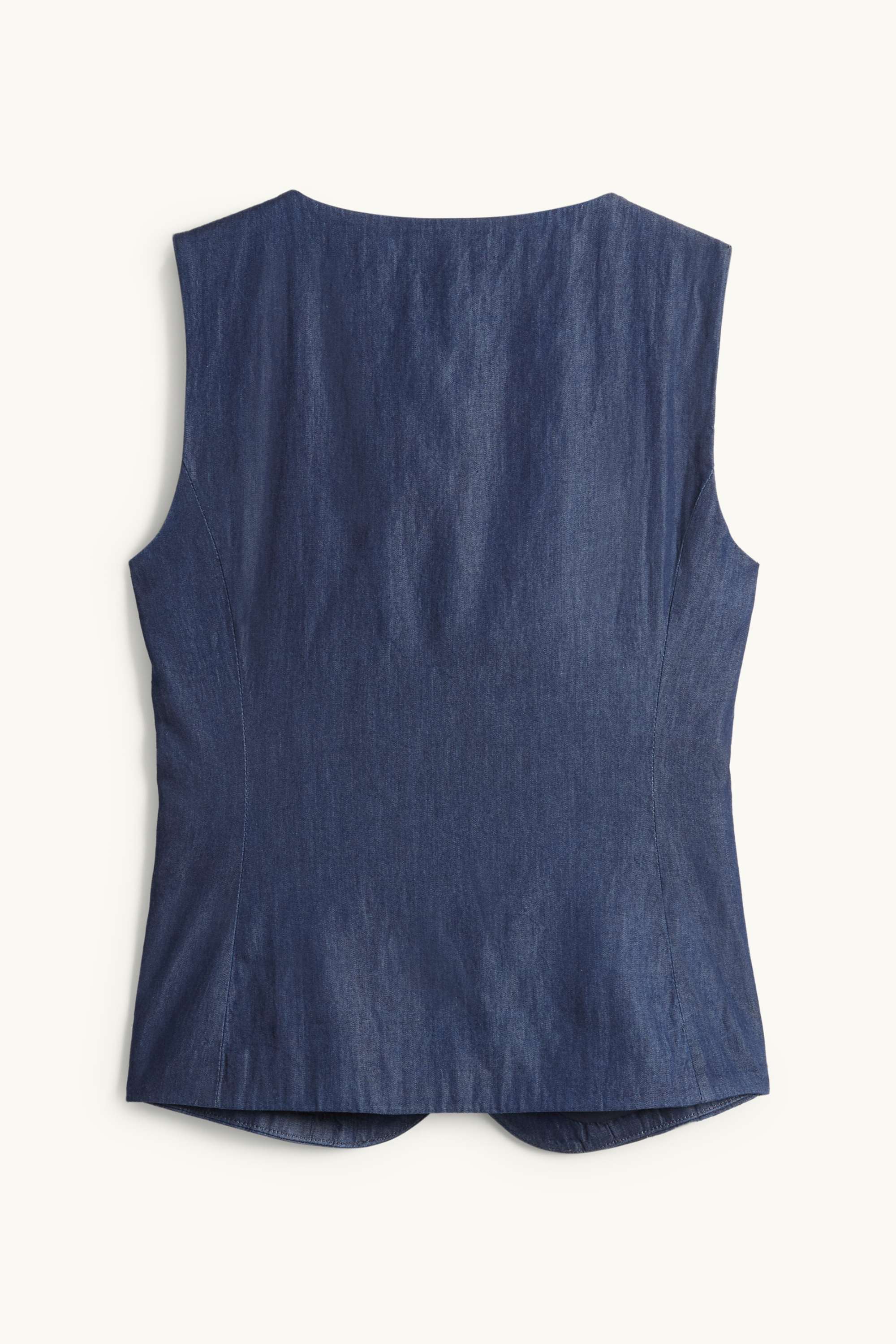 Denim waistcoat - fitted dark blue