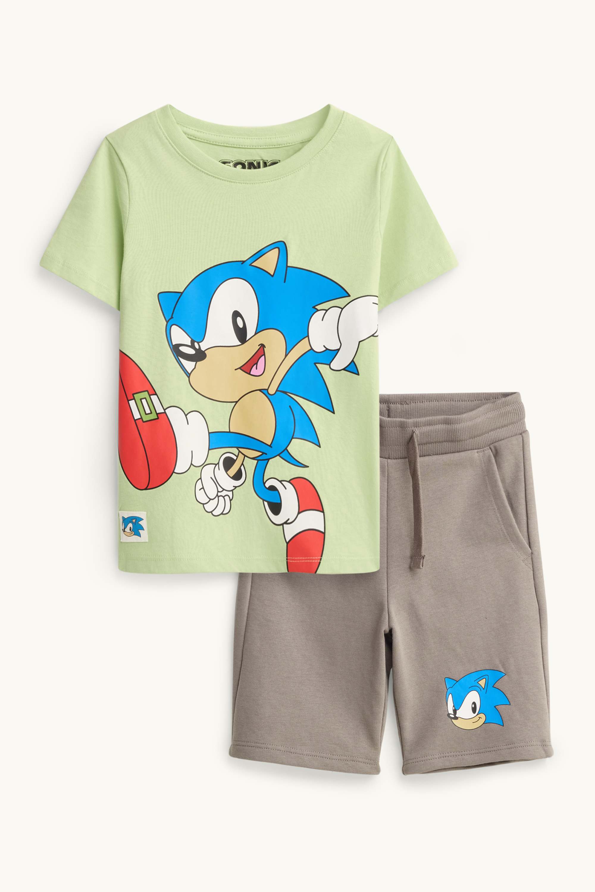 Sonic - set - short sleeve T-shirt and shorts - 2 piece green