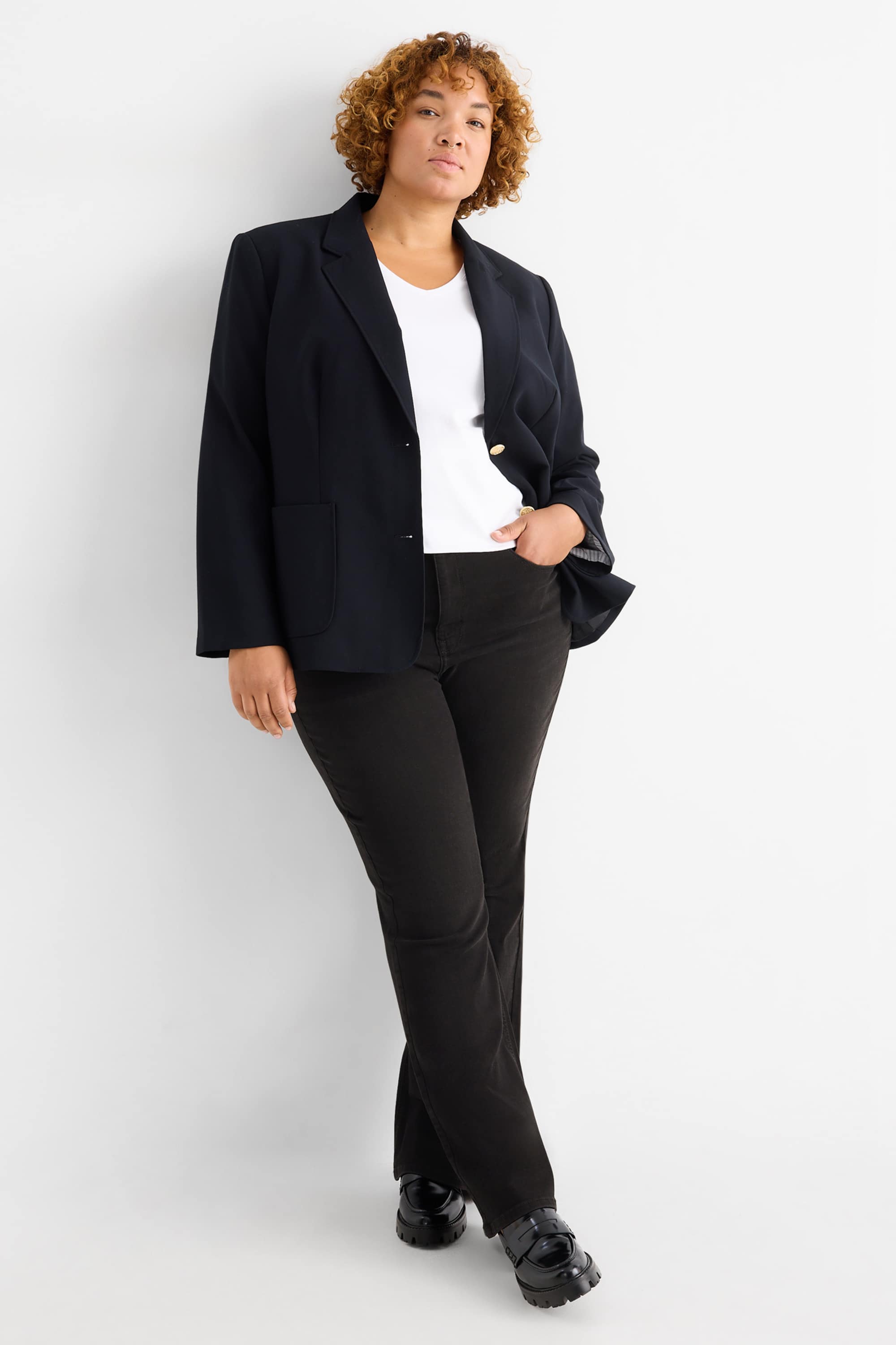 Flared jeans - high waist black