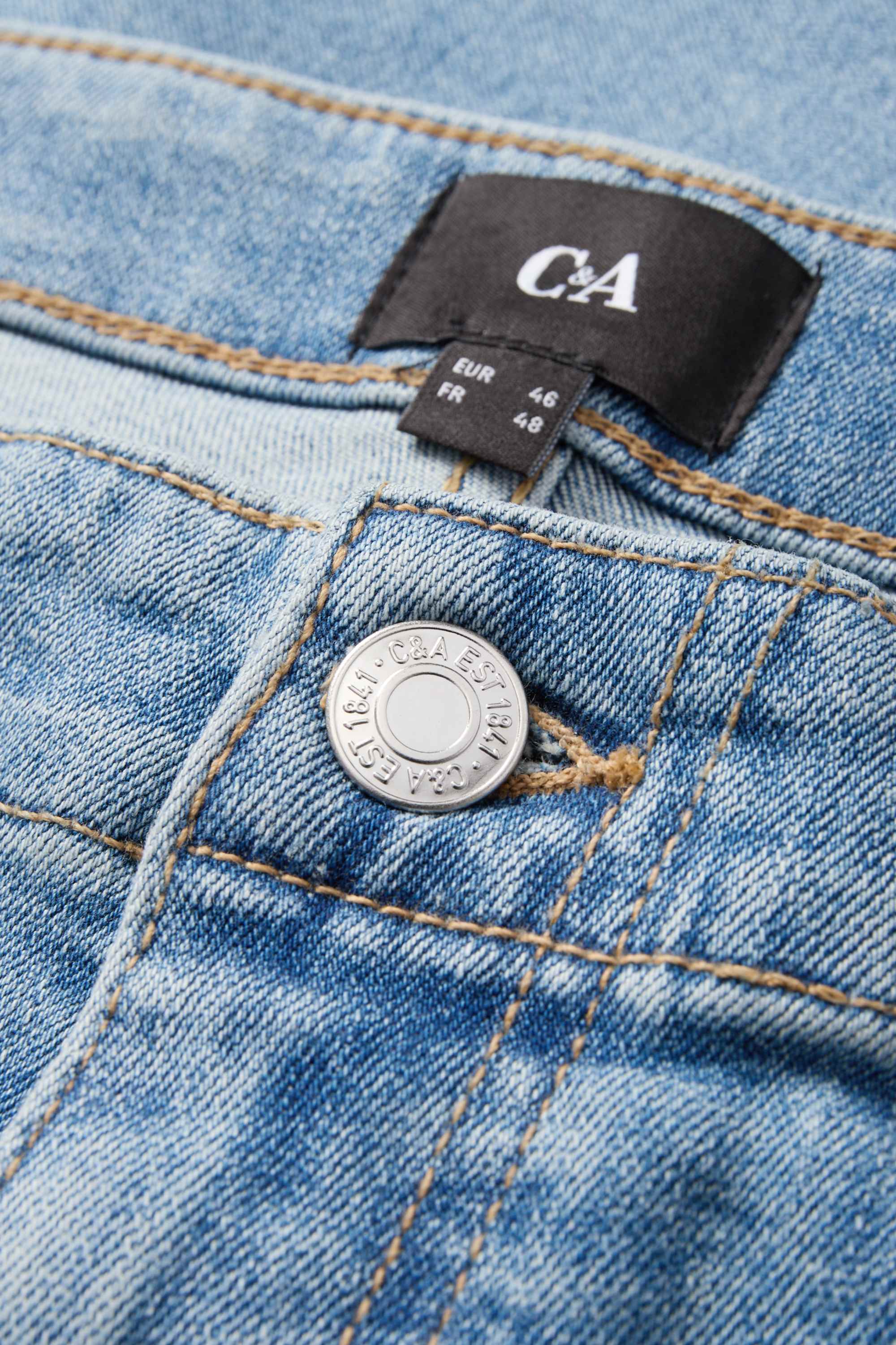 Balloon jeans - high waist blue denim