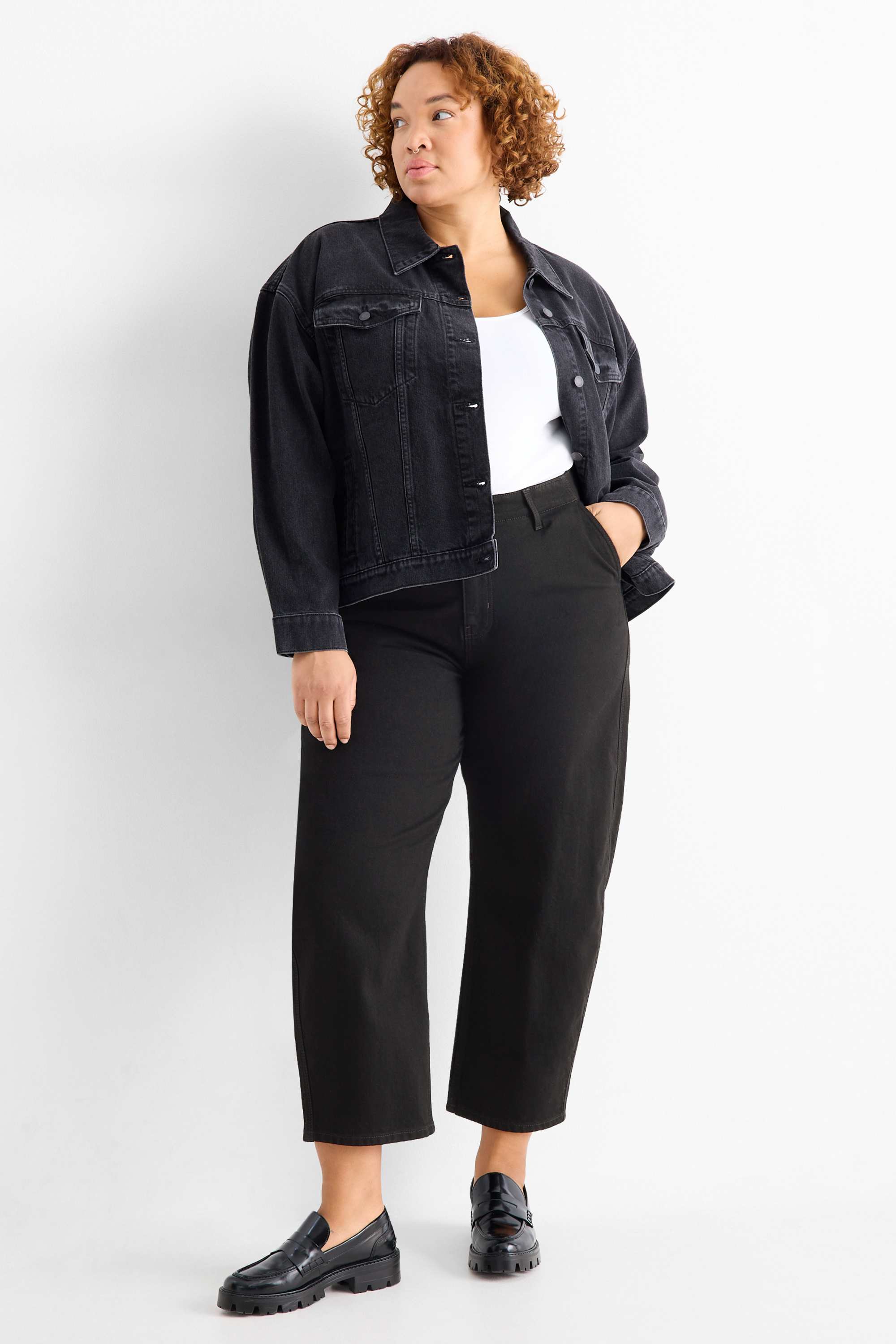 Balloon jeans - high waist black