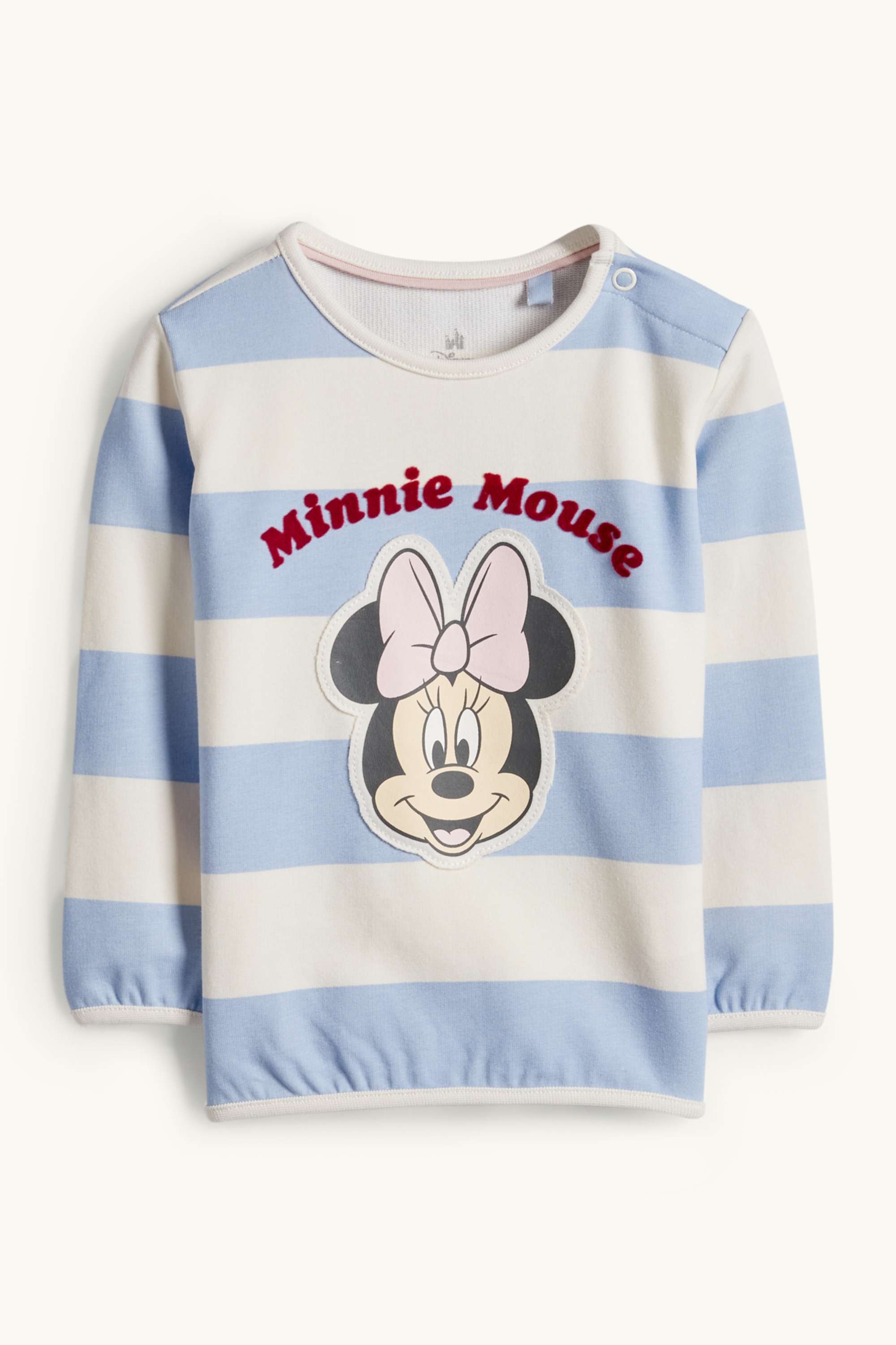 Minnie Mouse - baby sweatshirt - striped blue / creme