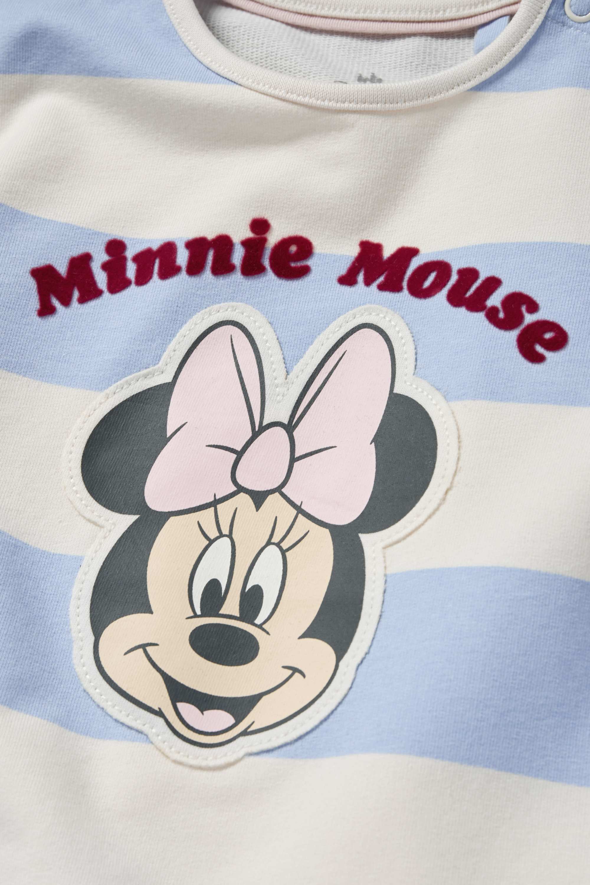 Minnie Mouse - baby sweatshirt - striped blue / creme