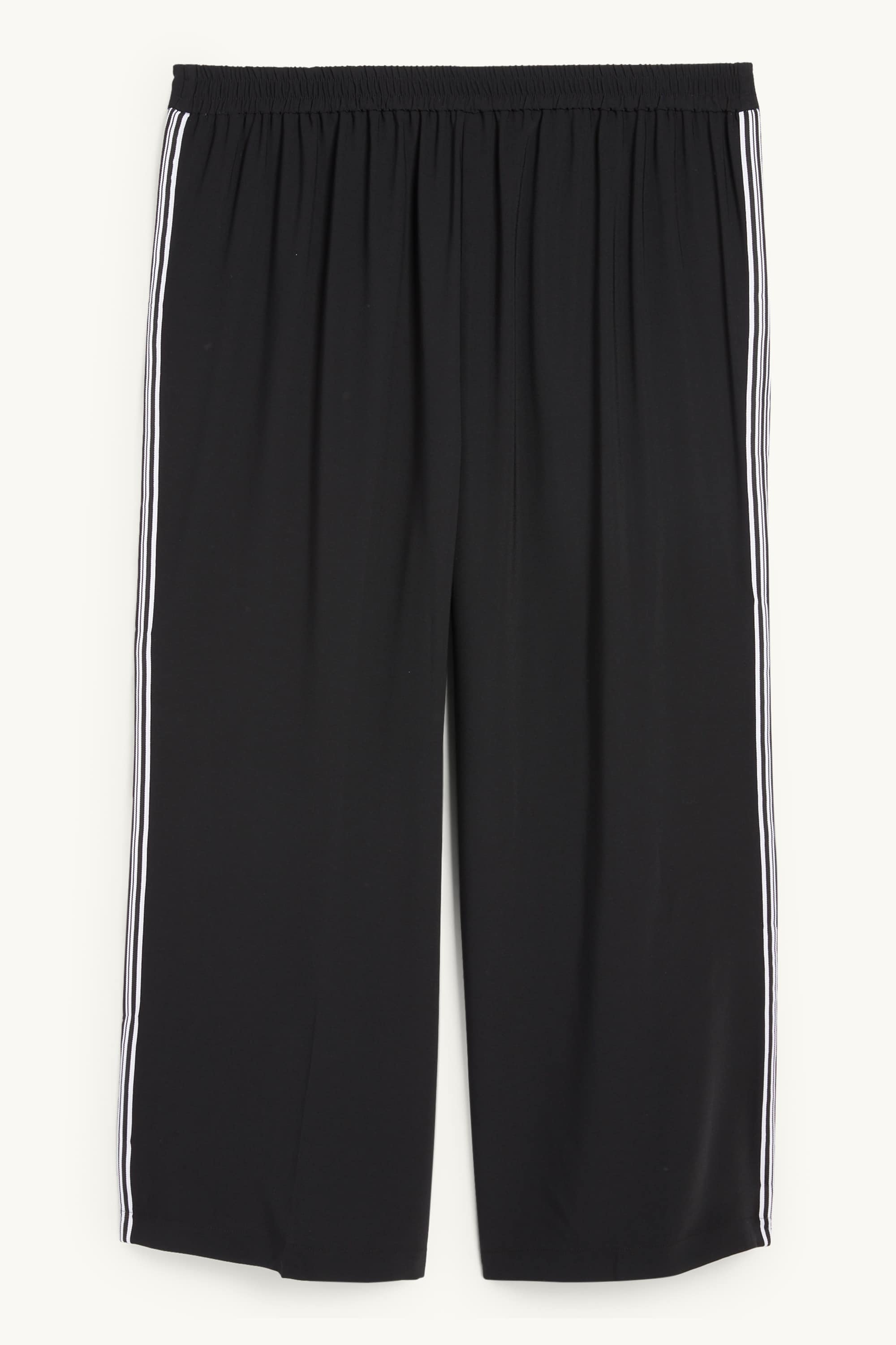 Cloth trousers - mid-rise waist - wide leg black