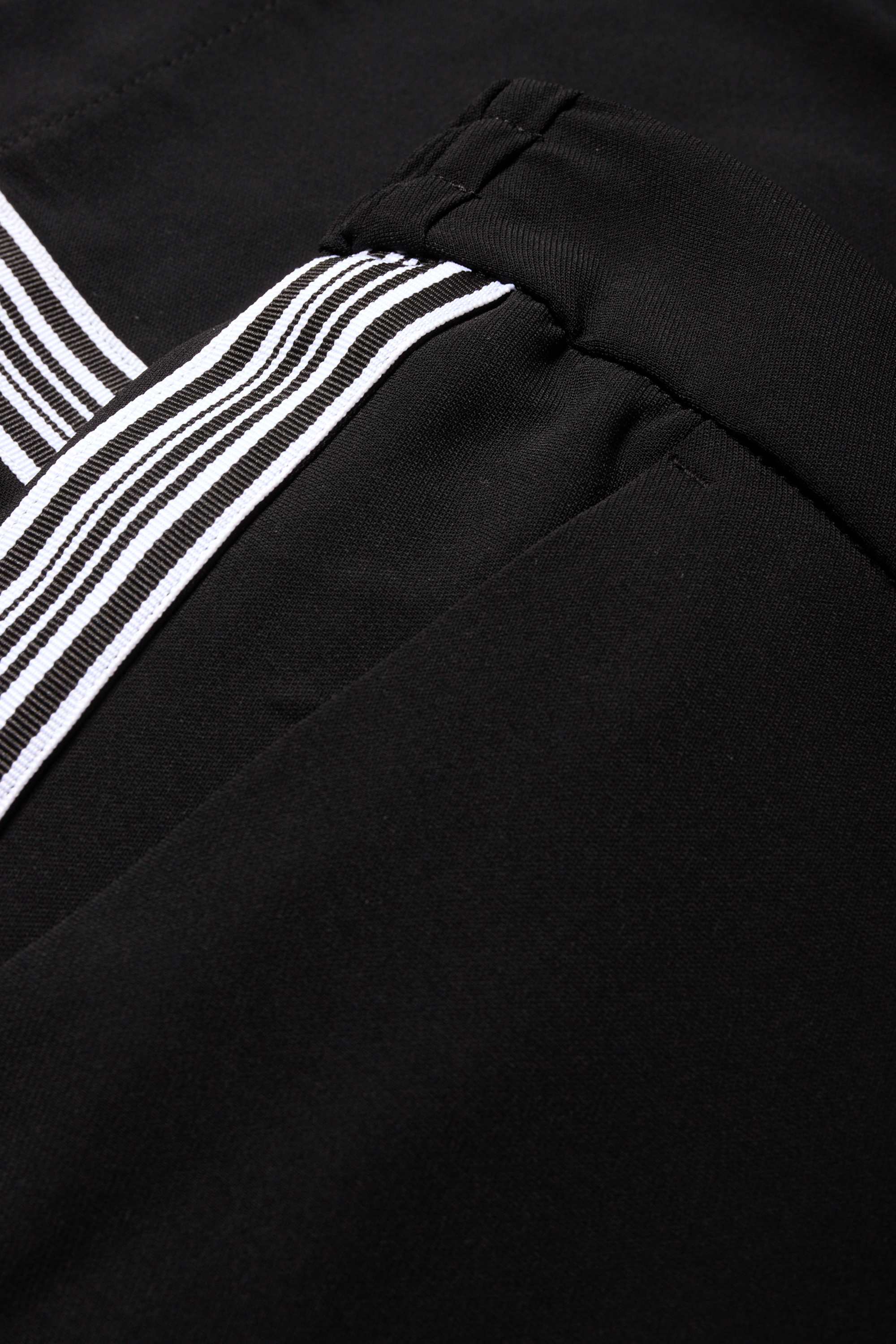 Cloth trousers - mid-rise waist - wide leg black
