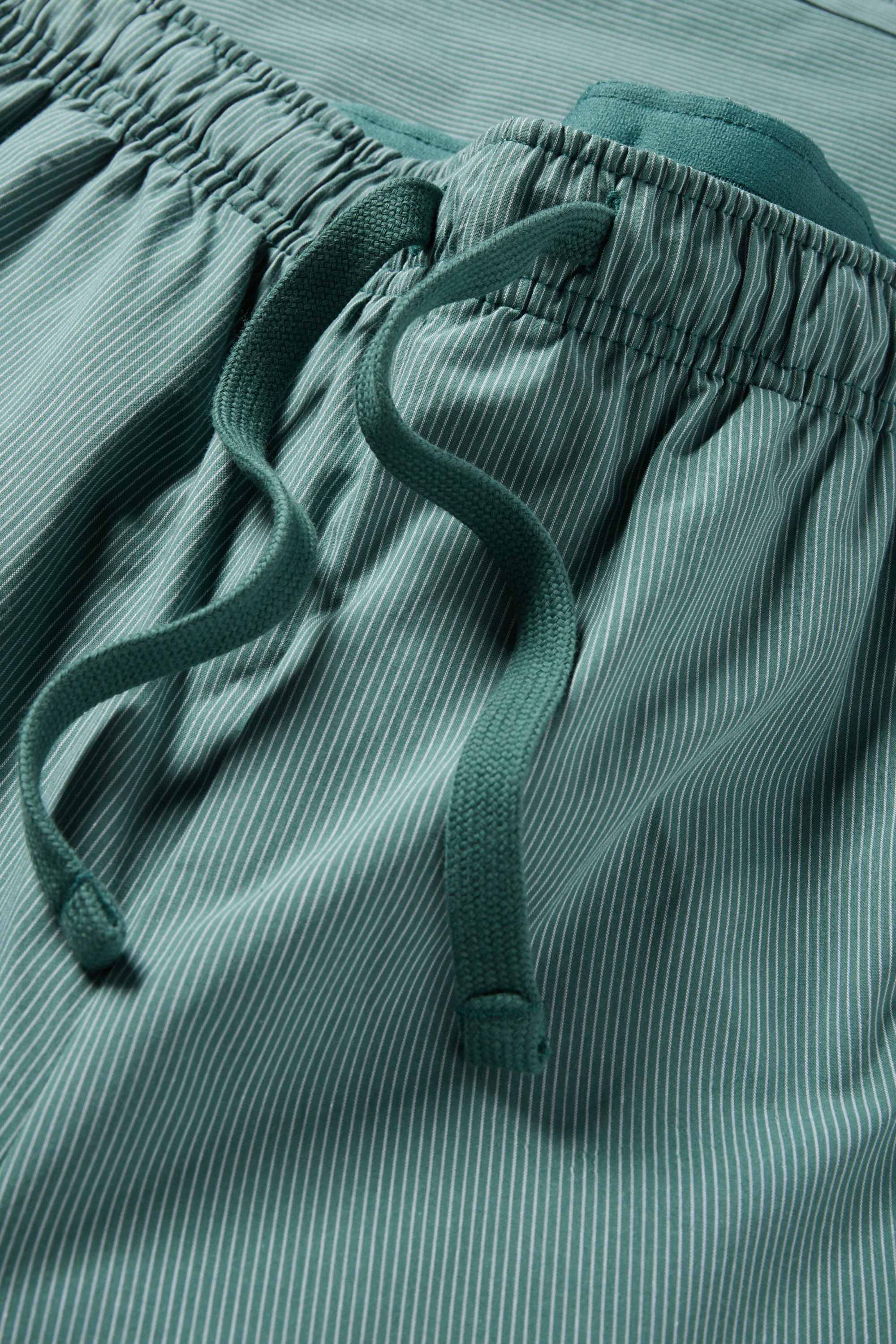 Pyjama bottoms - striped dark green