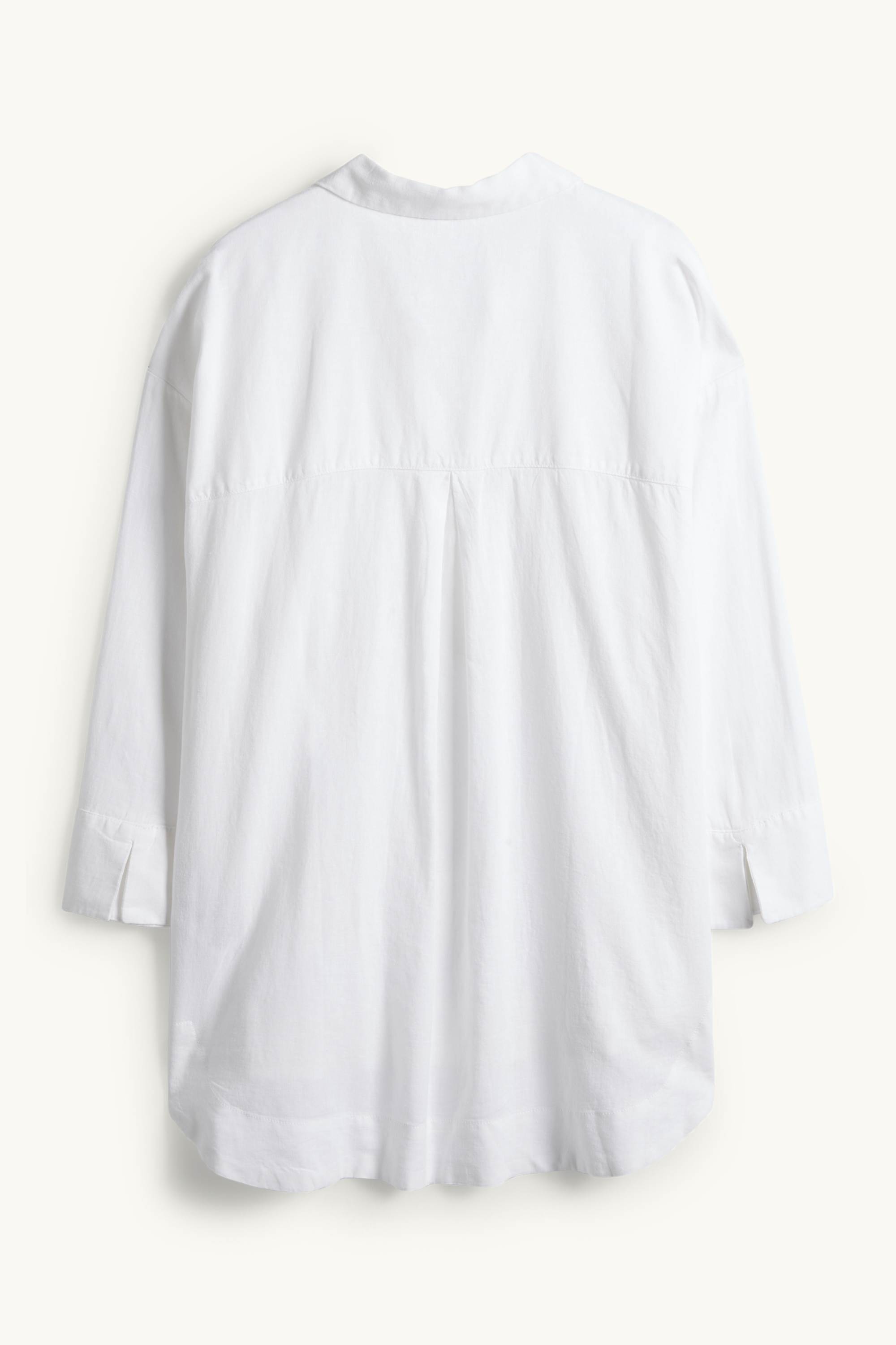 Blouse - linen blend white