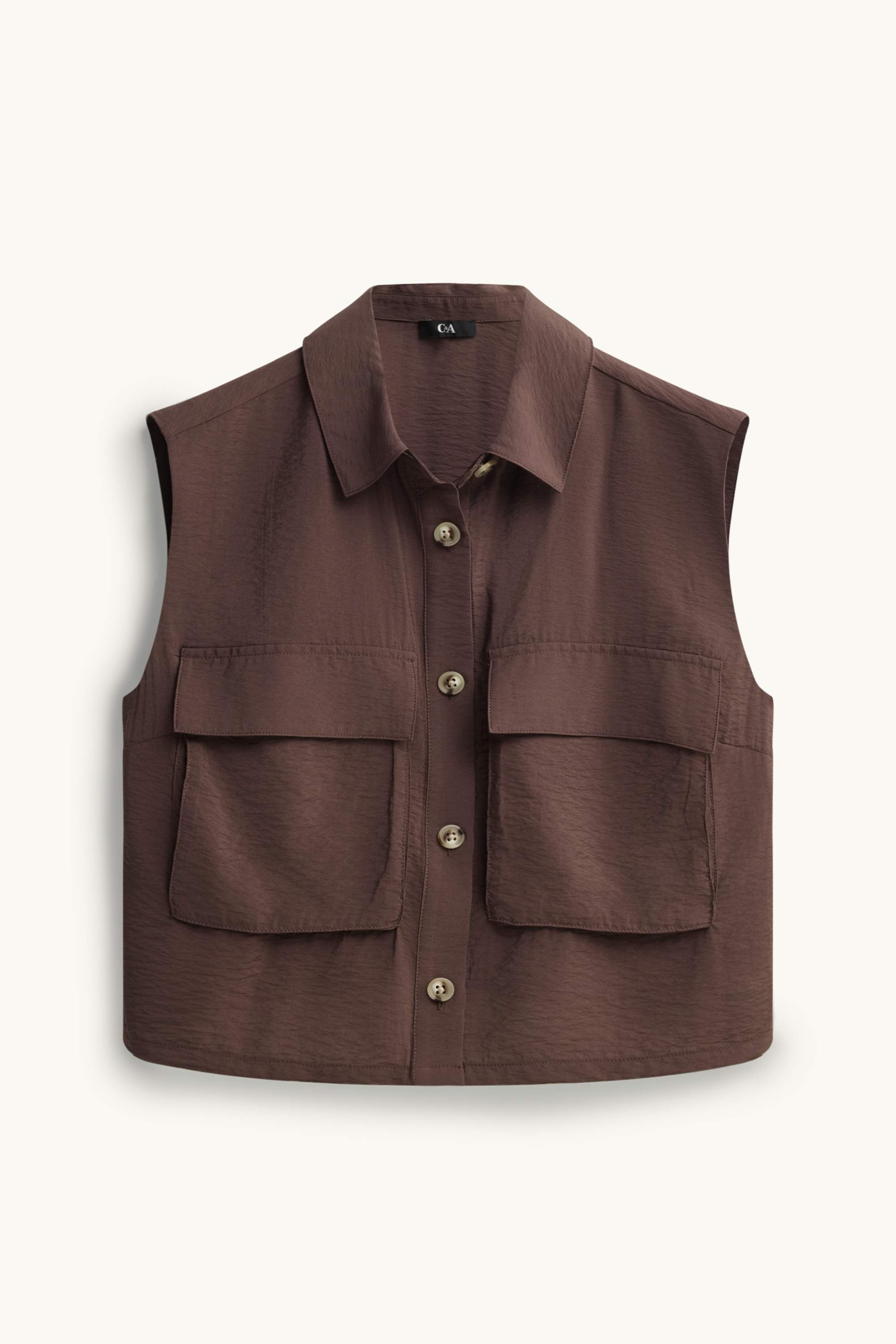 Waistcoat - textured brown
