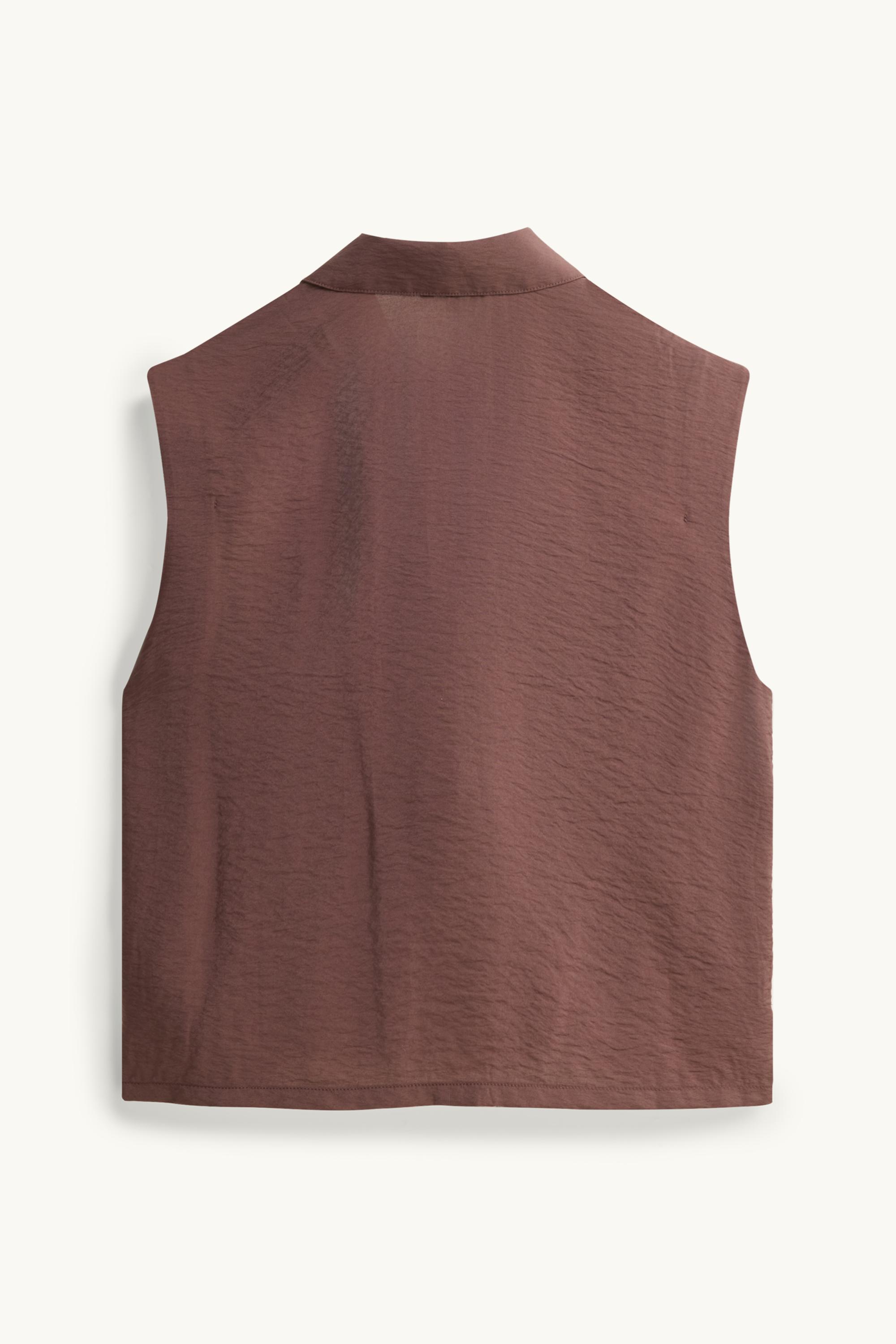 Waistcoat - textured brown