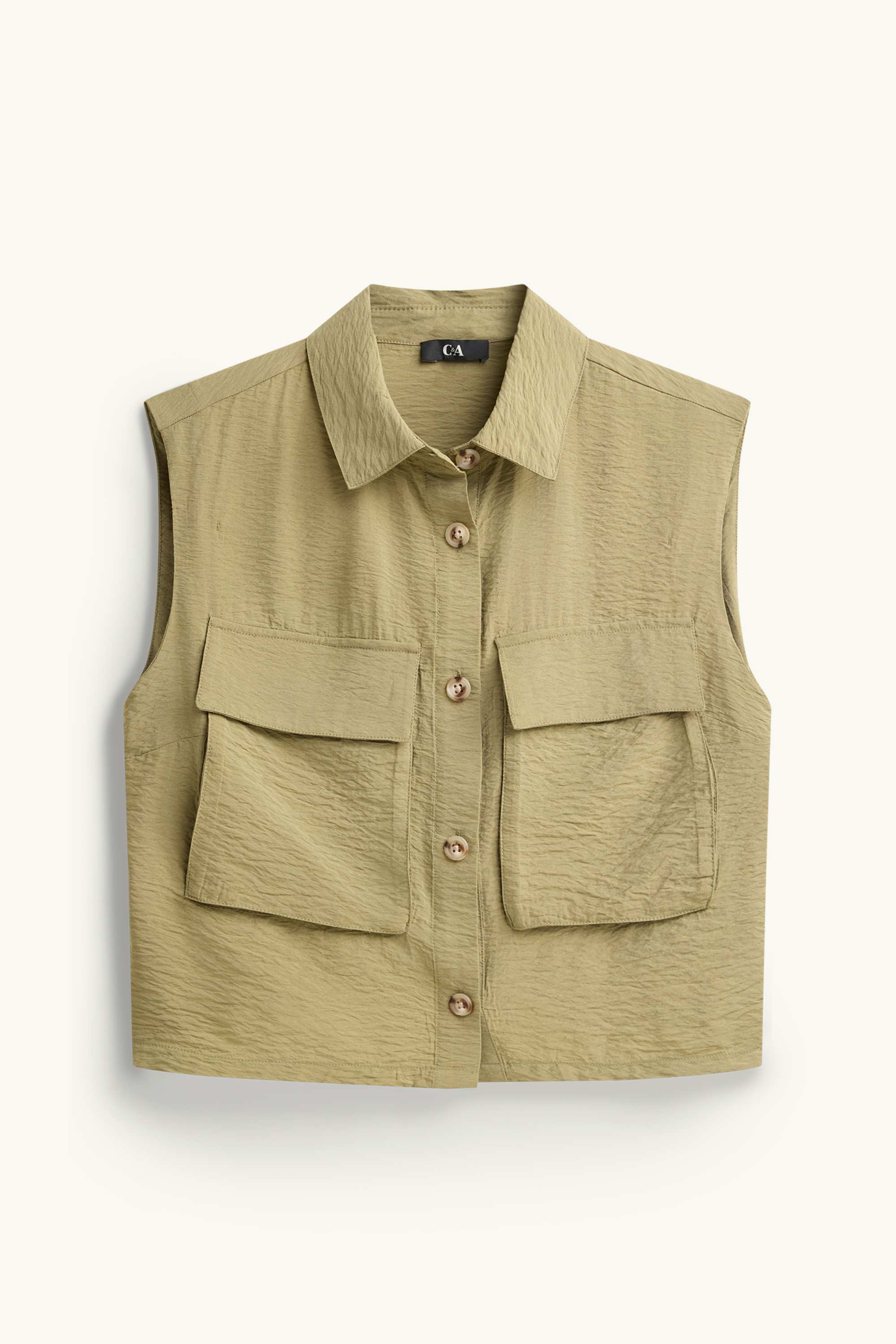 Waistcoat - textured beige