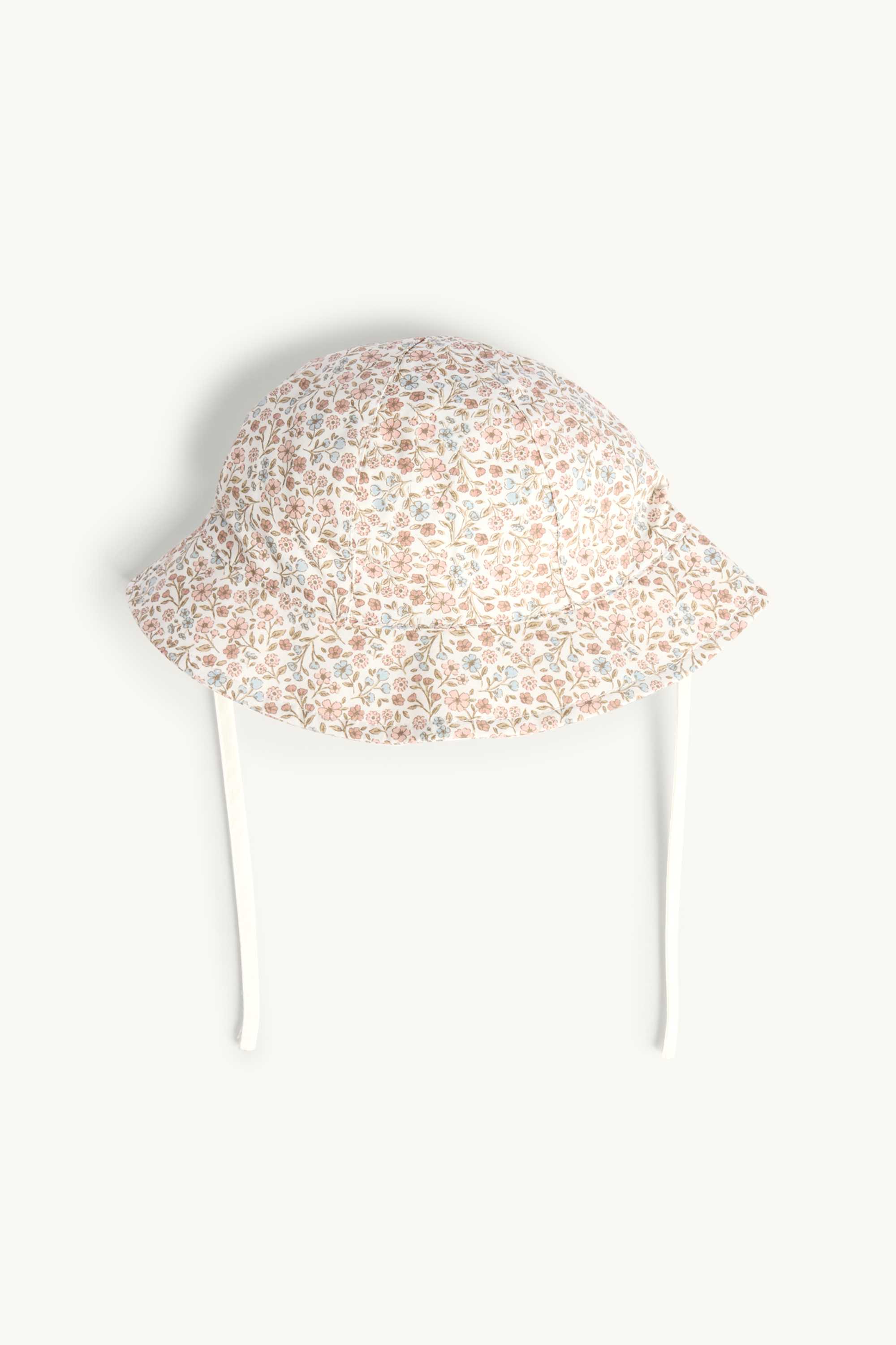 Floral - baby hat creme