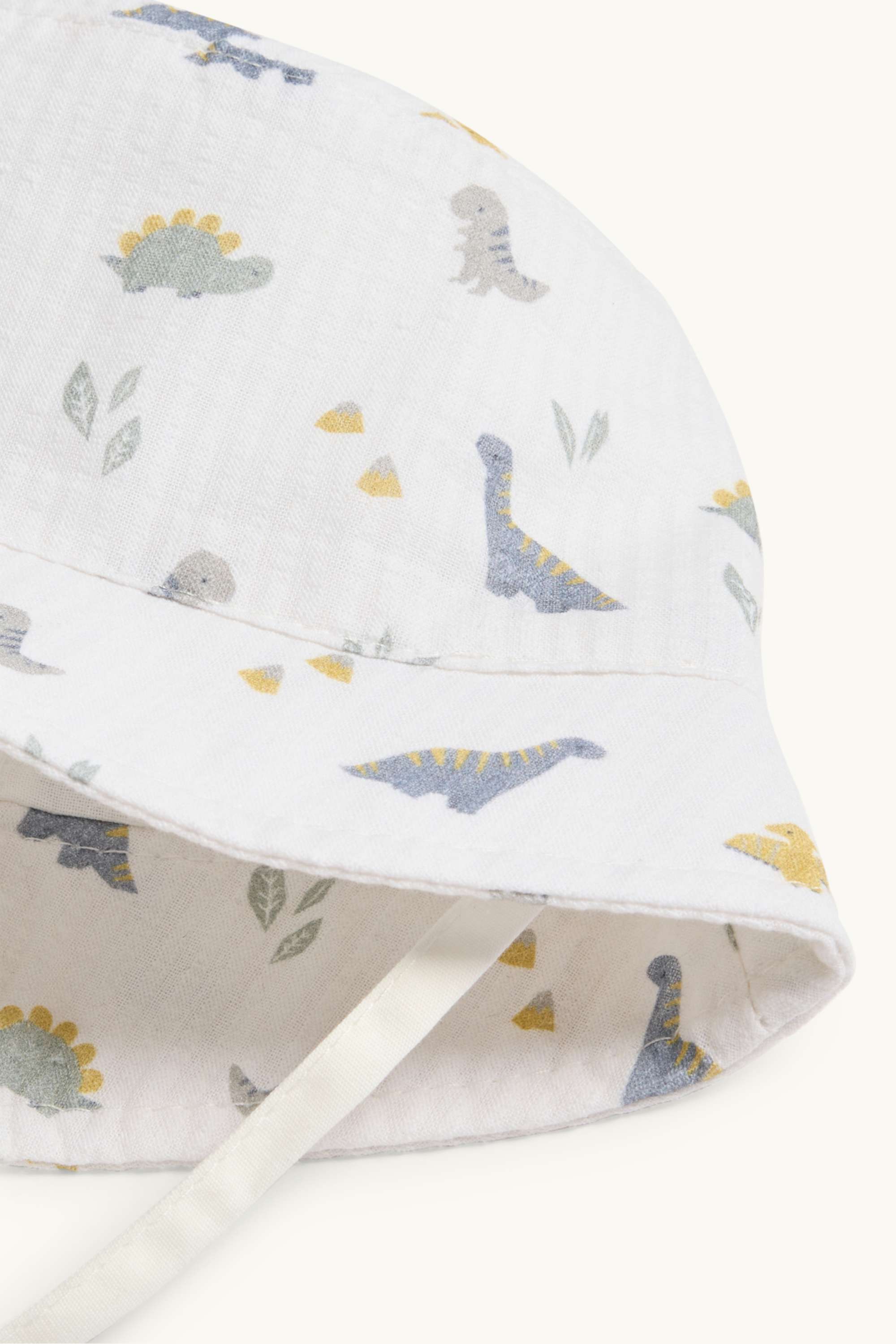 Dino - baby hat - striped white