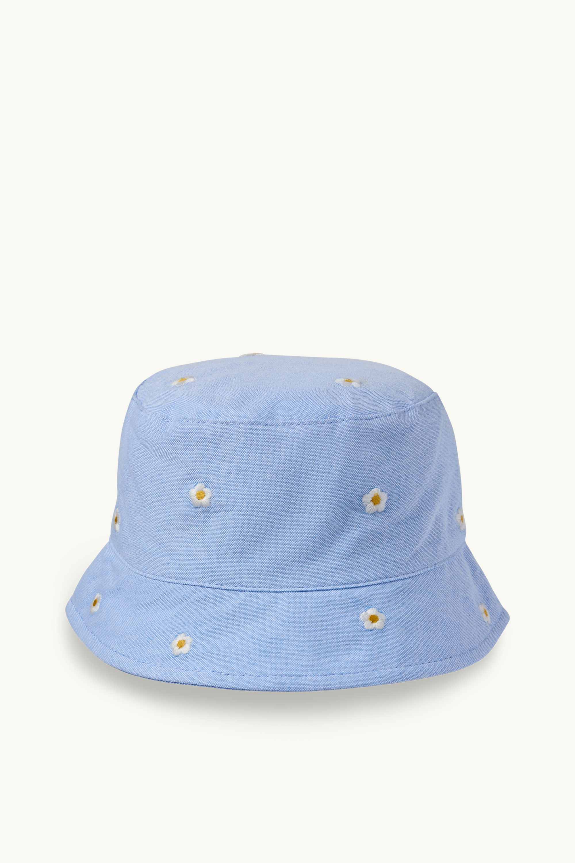 Floral - baby hat light blue