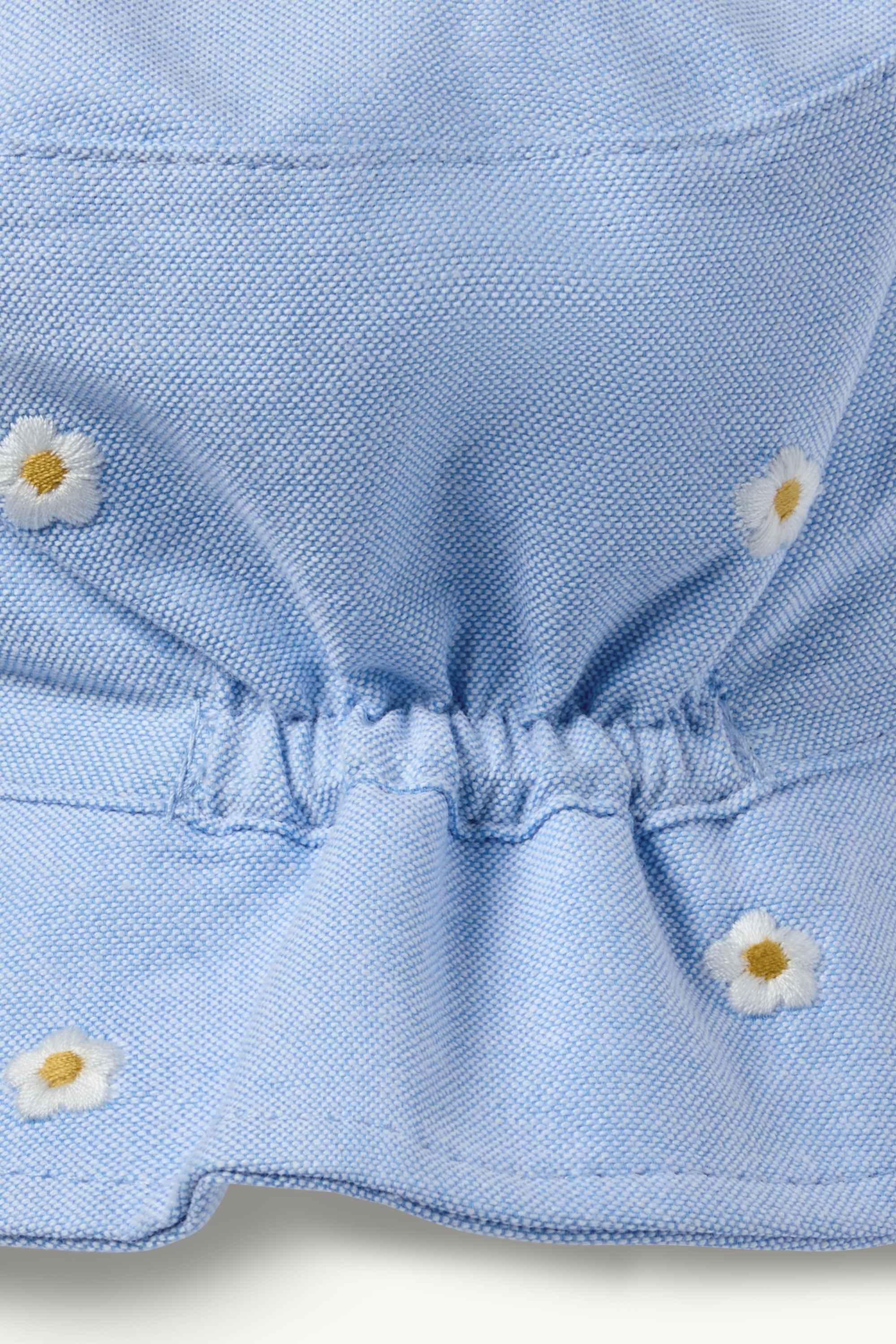 Floral - baby hat light blue