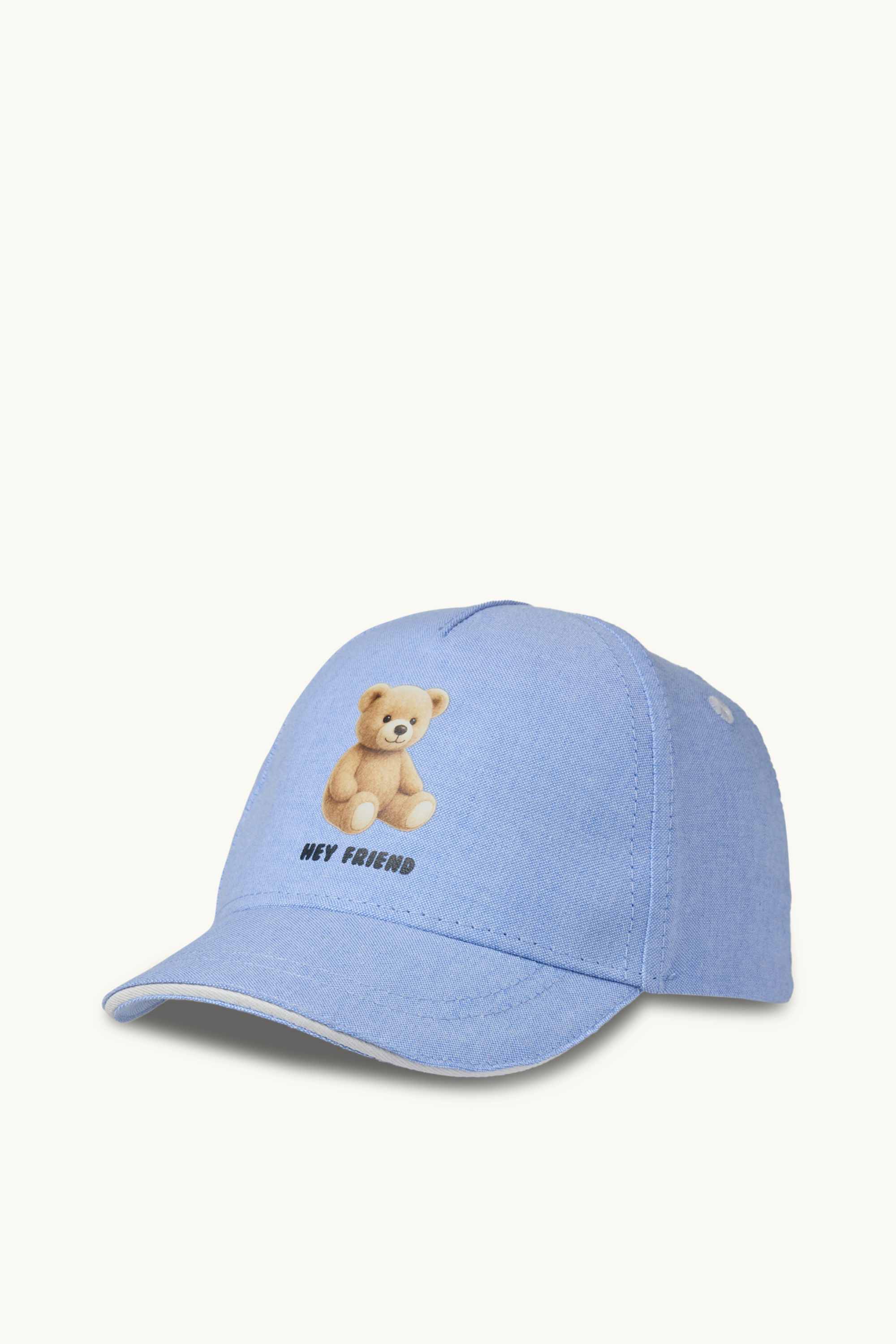 Teddy bear - baby cap light blue