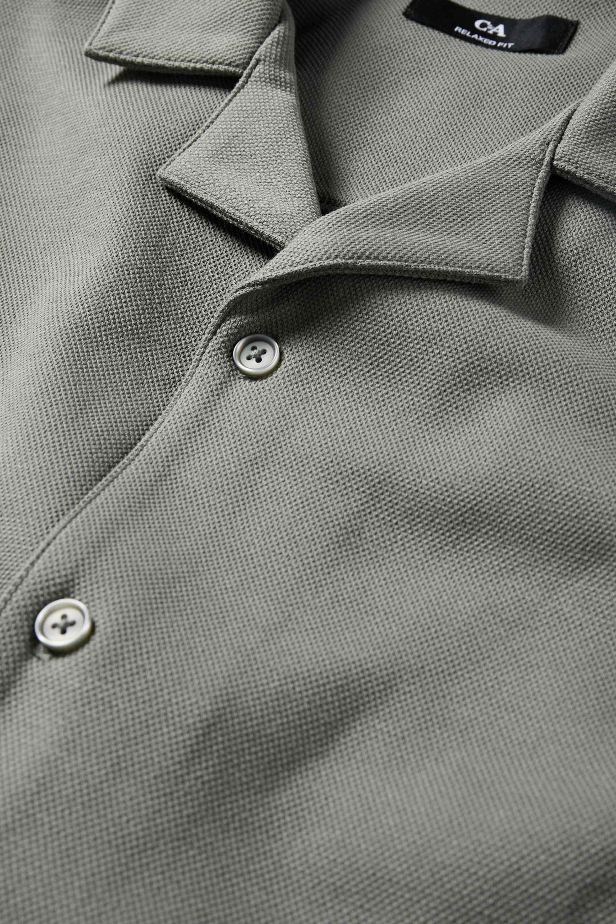 Shirt - regular fit - lapel collar gray
