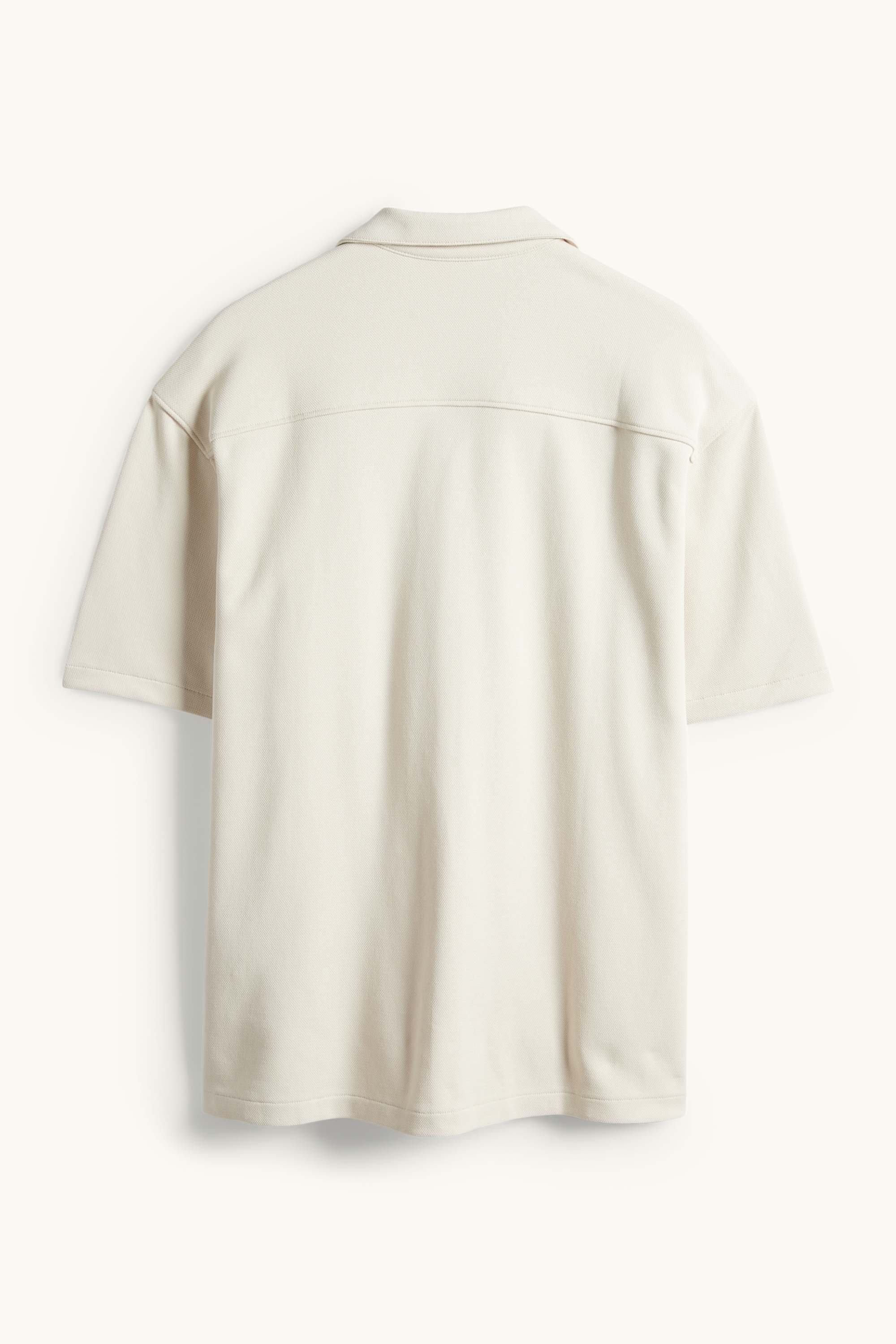 Shirt - regular fit - lapel collar cremewhite