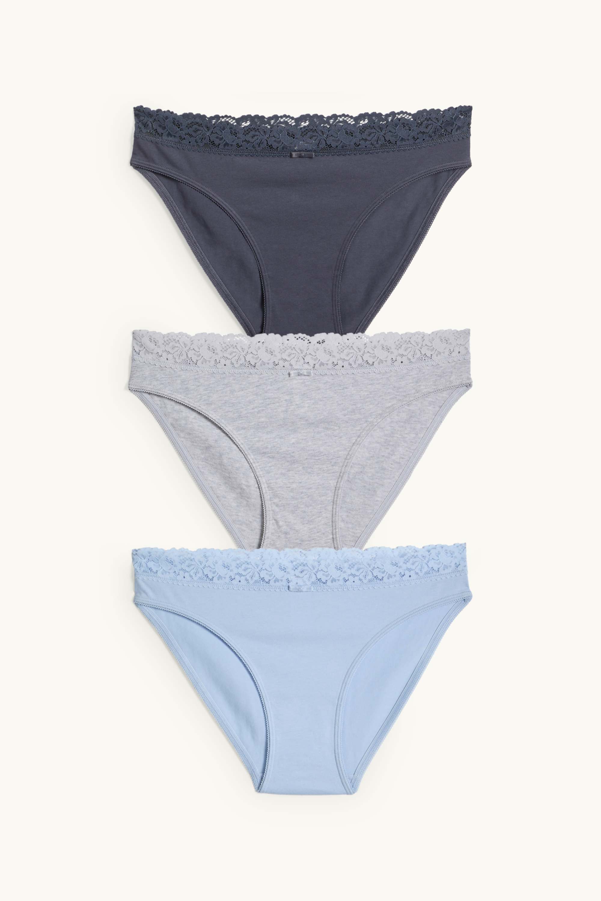 Multipack of 3 - knickers blue / gray