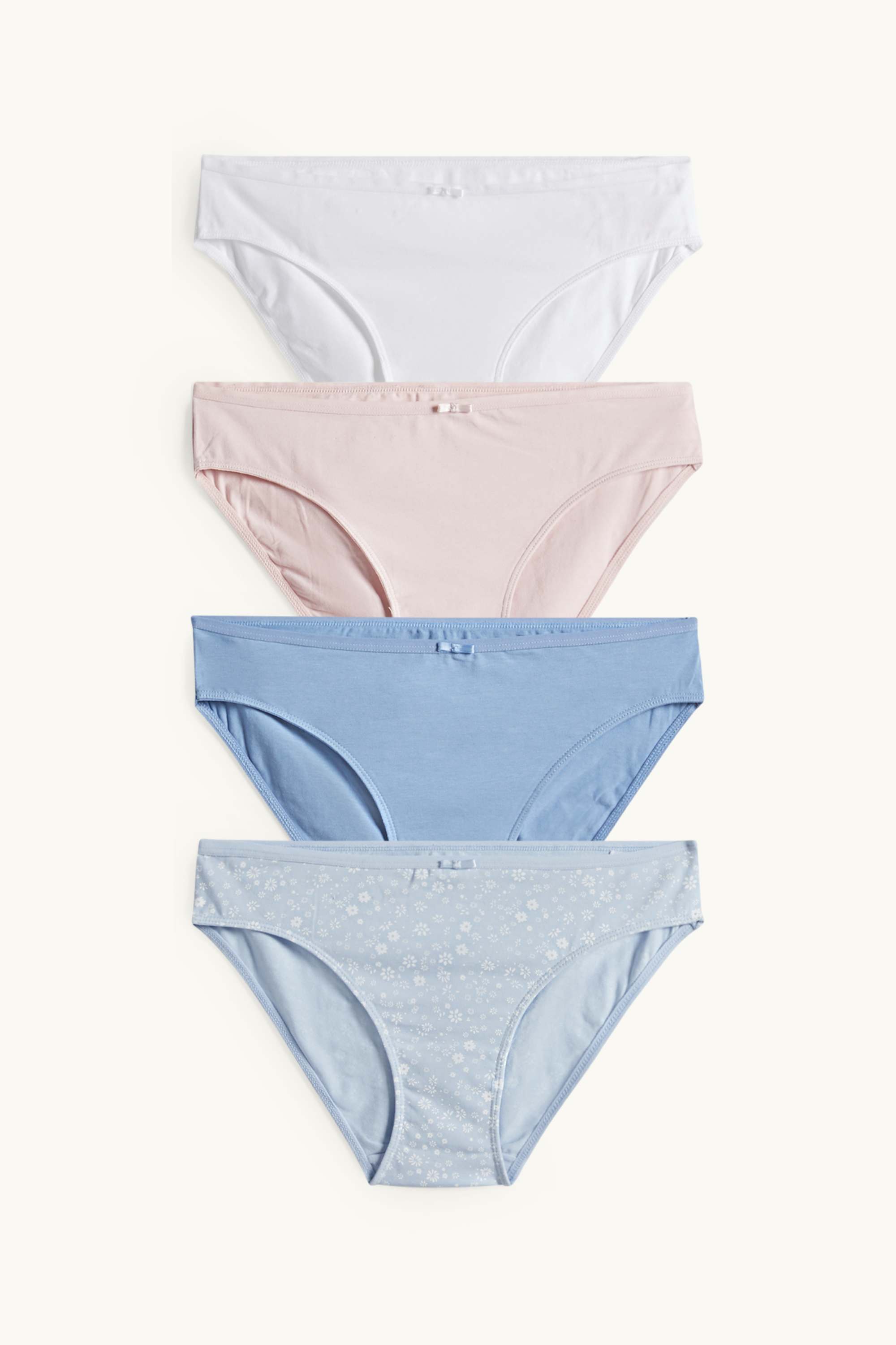 Multipack of 4 - knickers light blue