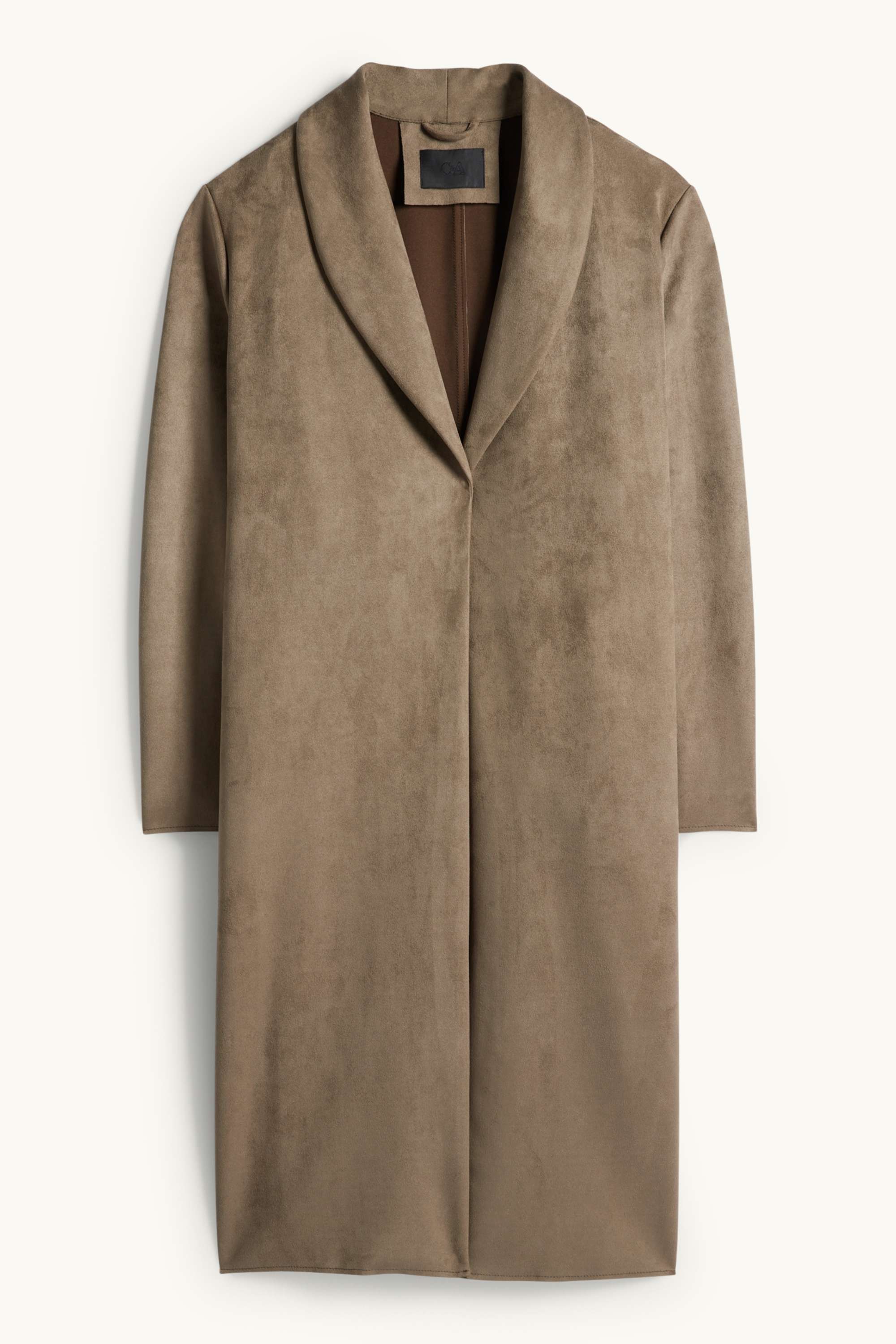 Coat - faux suede brown