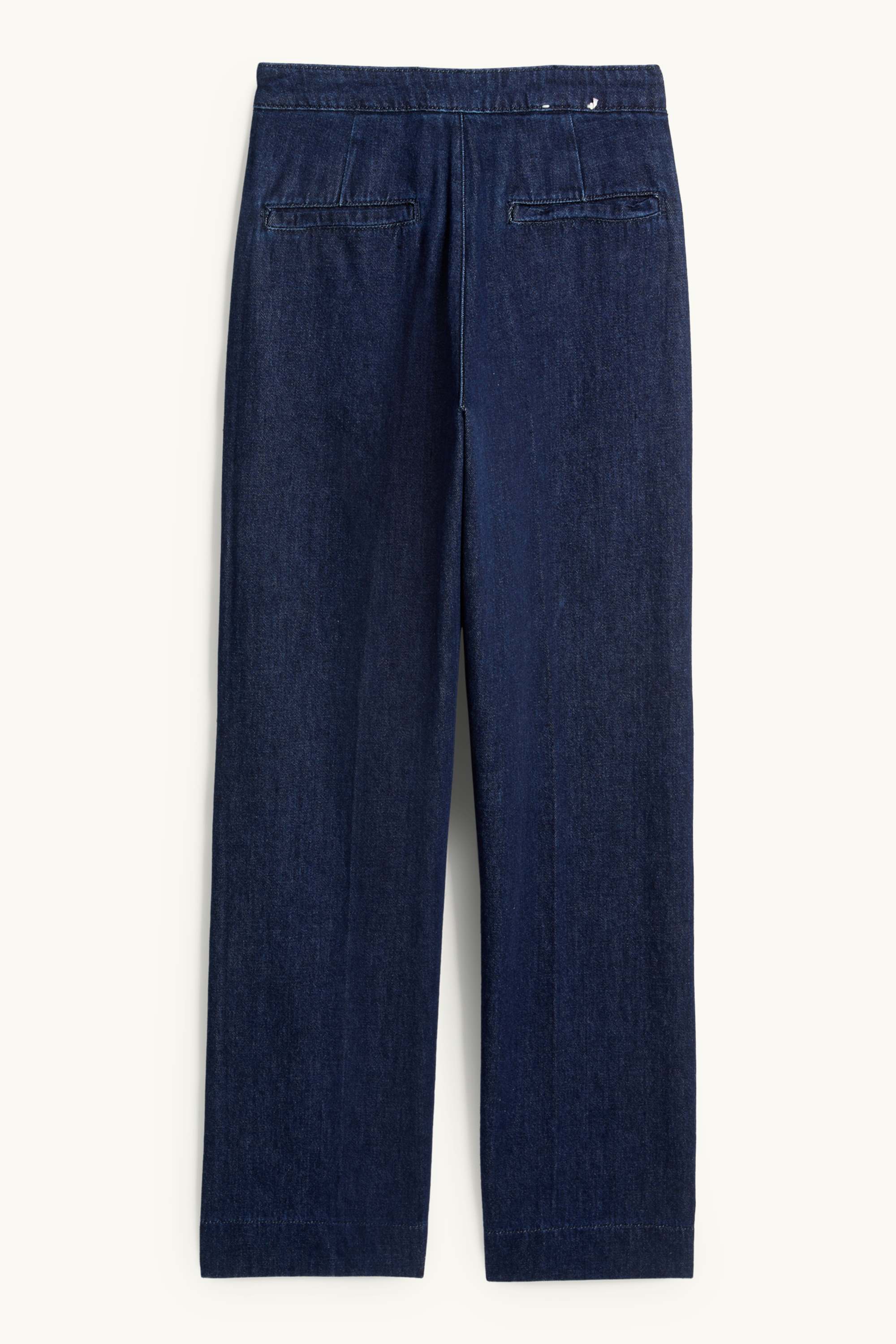 Wide leg jeans - high waist dark blue