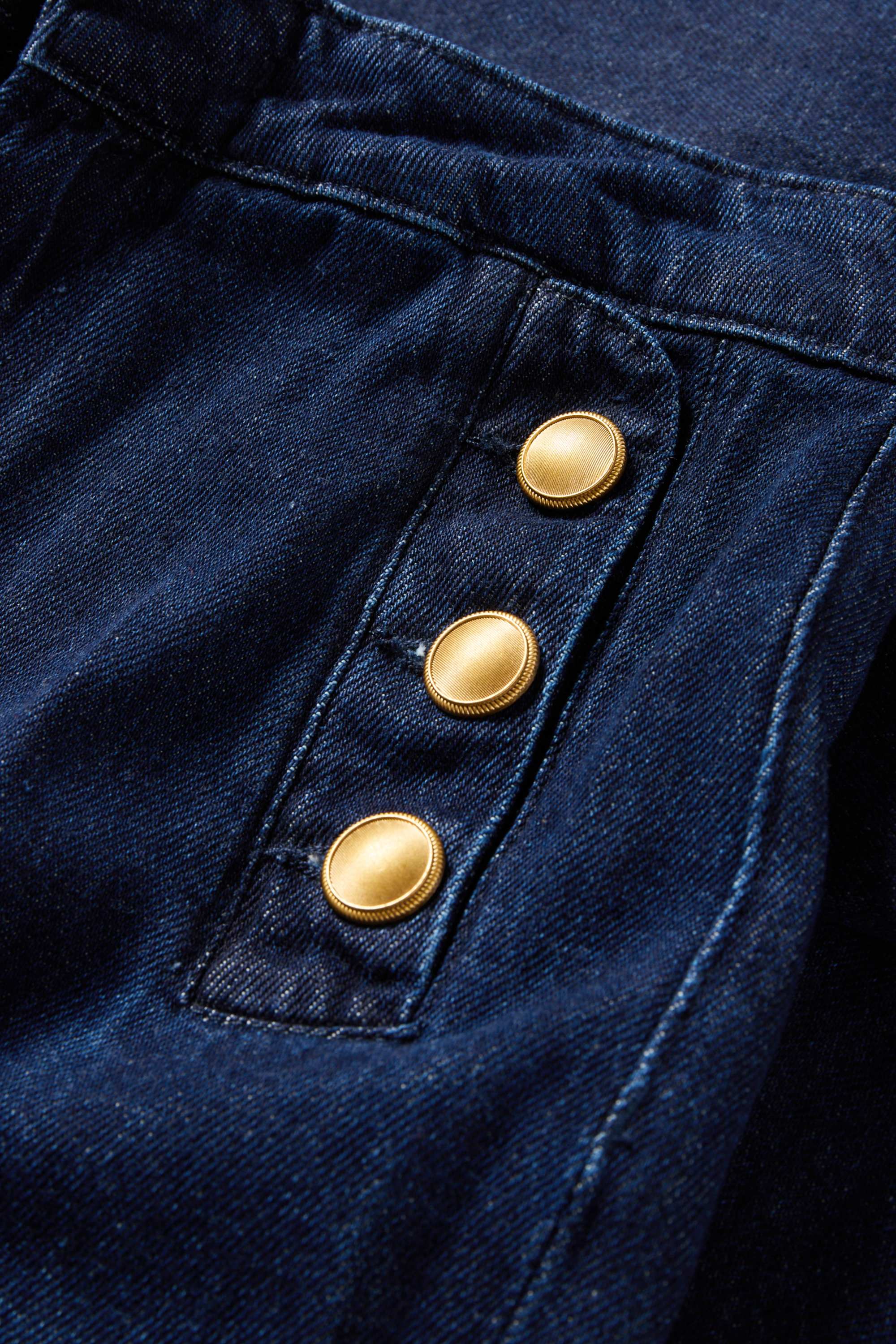 Wide leg jeans - high waist dark blue