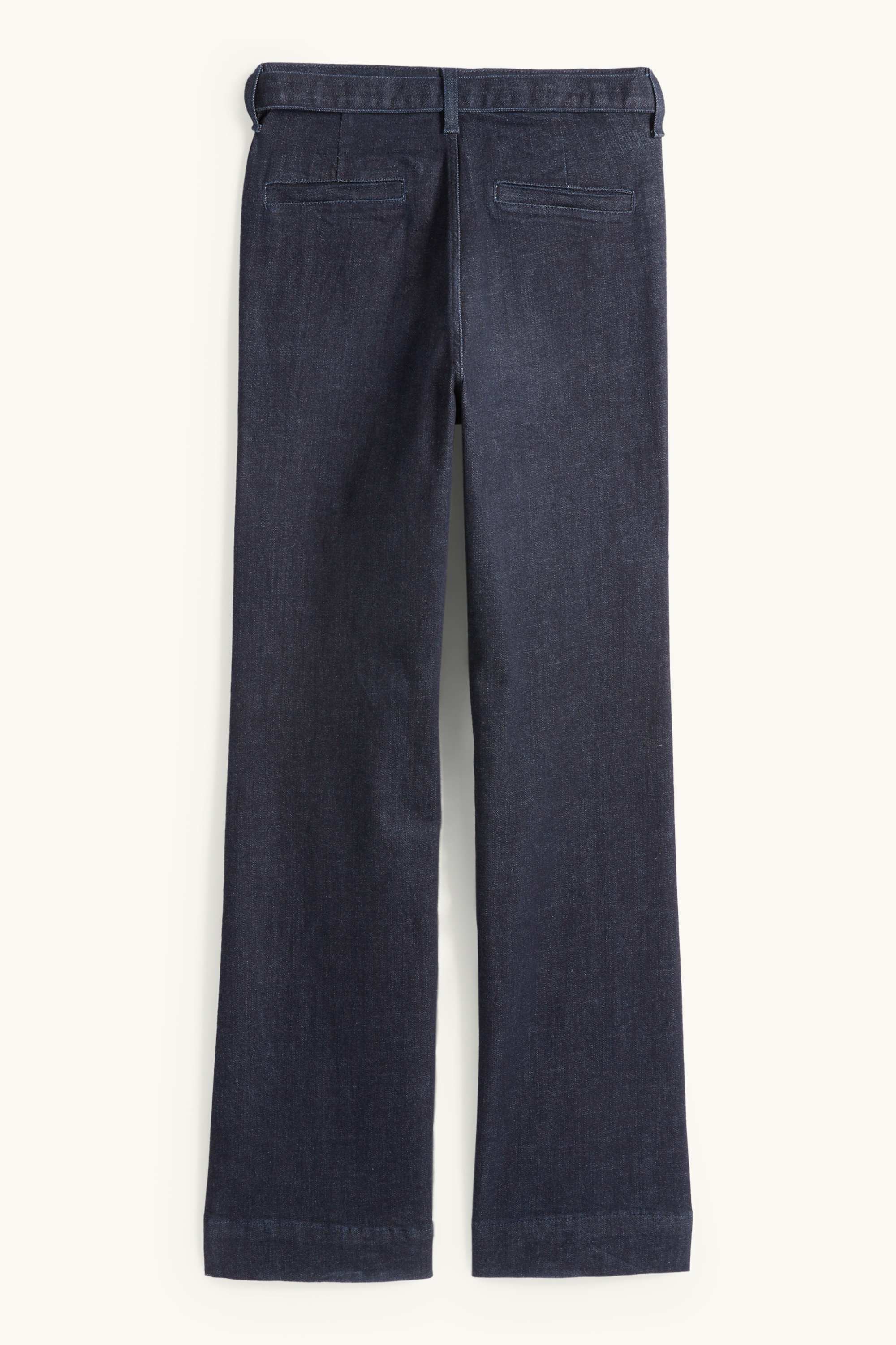 Flared jeans with belt - high waist - LYCRA® denim-dark blue