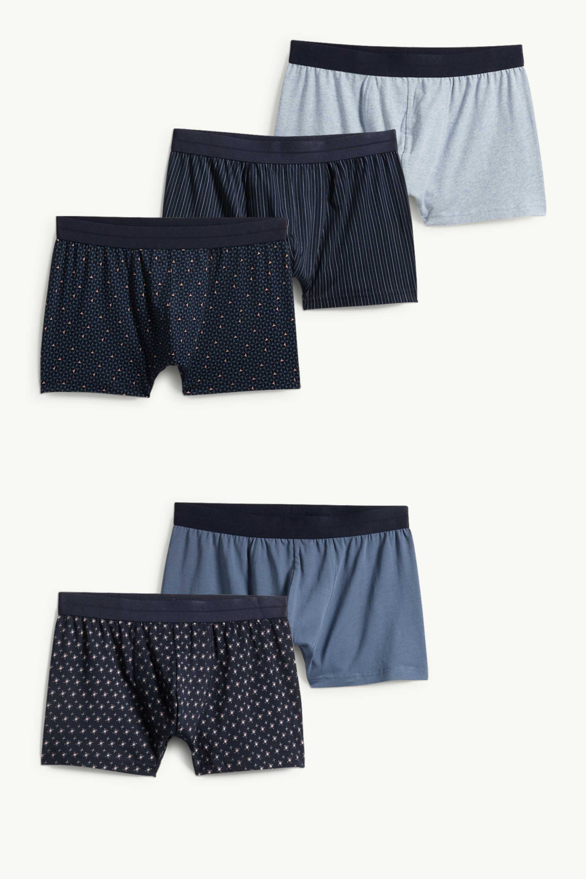 Multipack of 5 - trunks dark blue