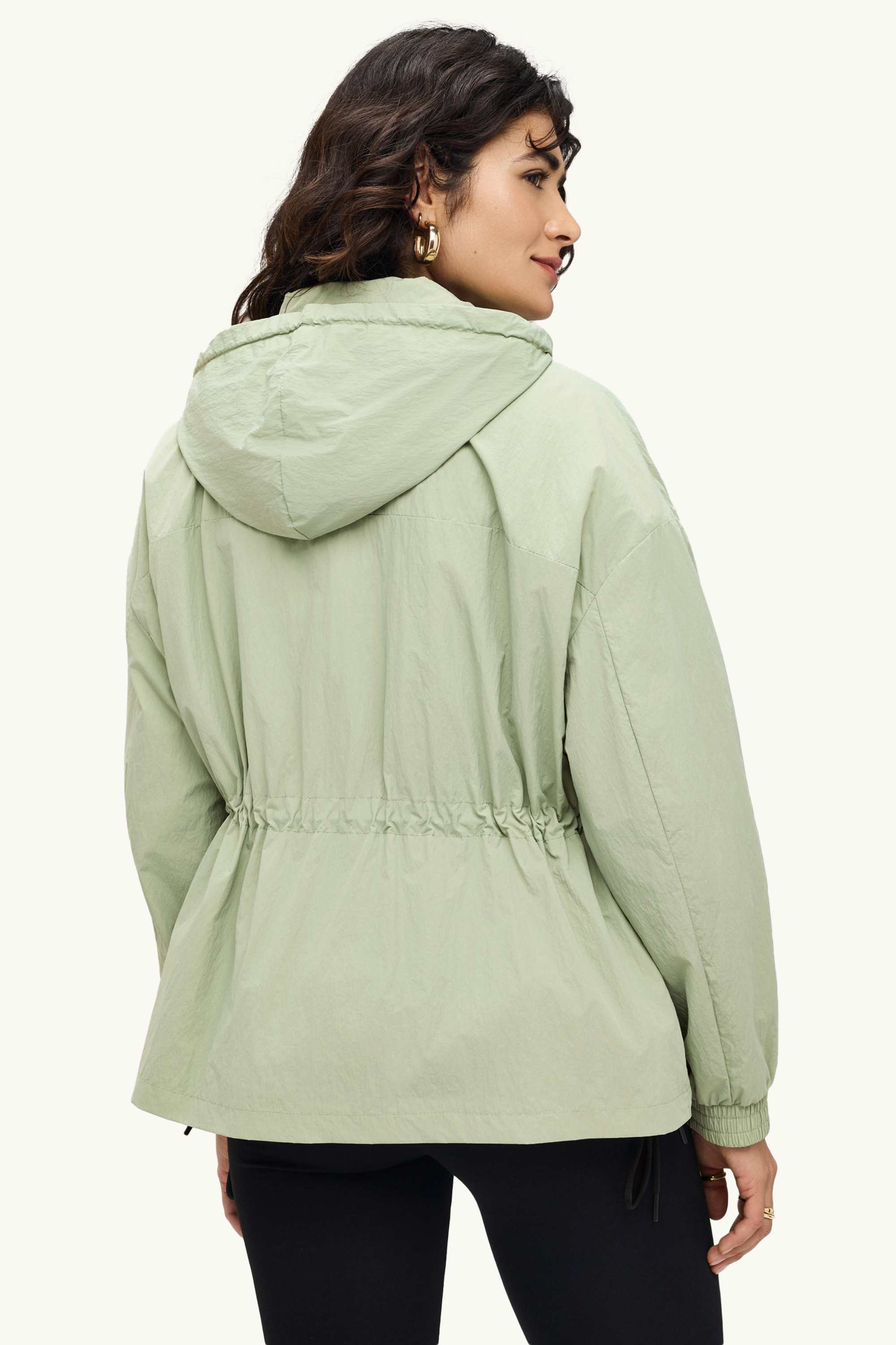 Jacket with hood light green