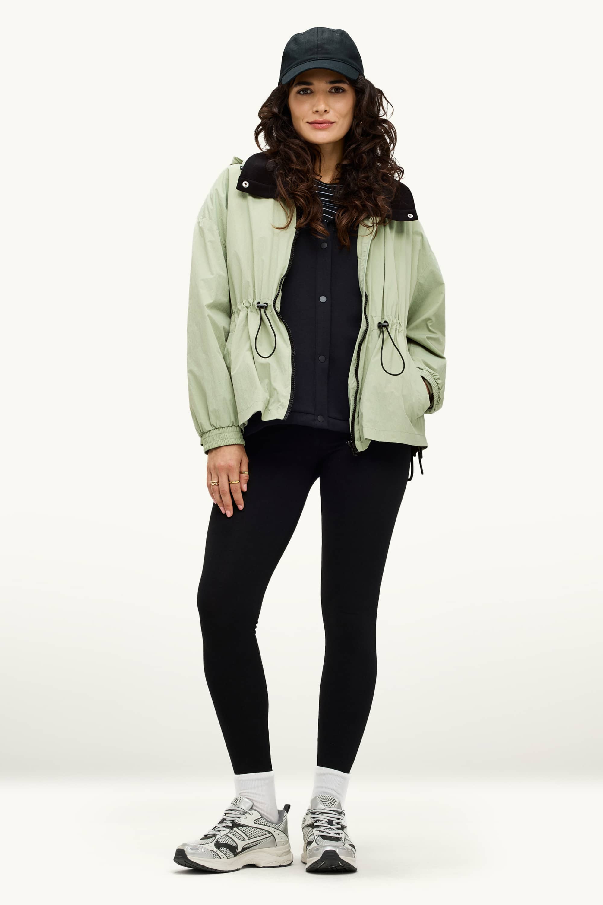 Jacket with hood light green