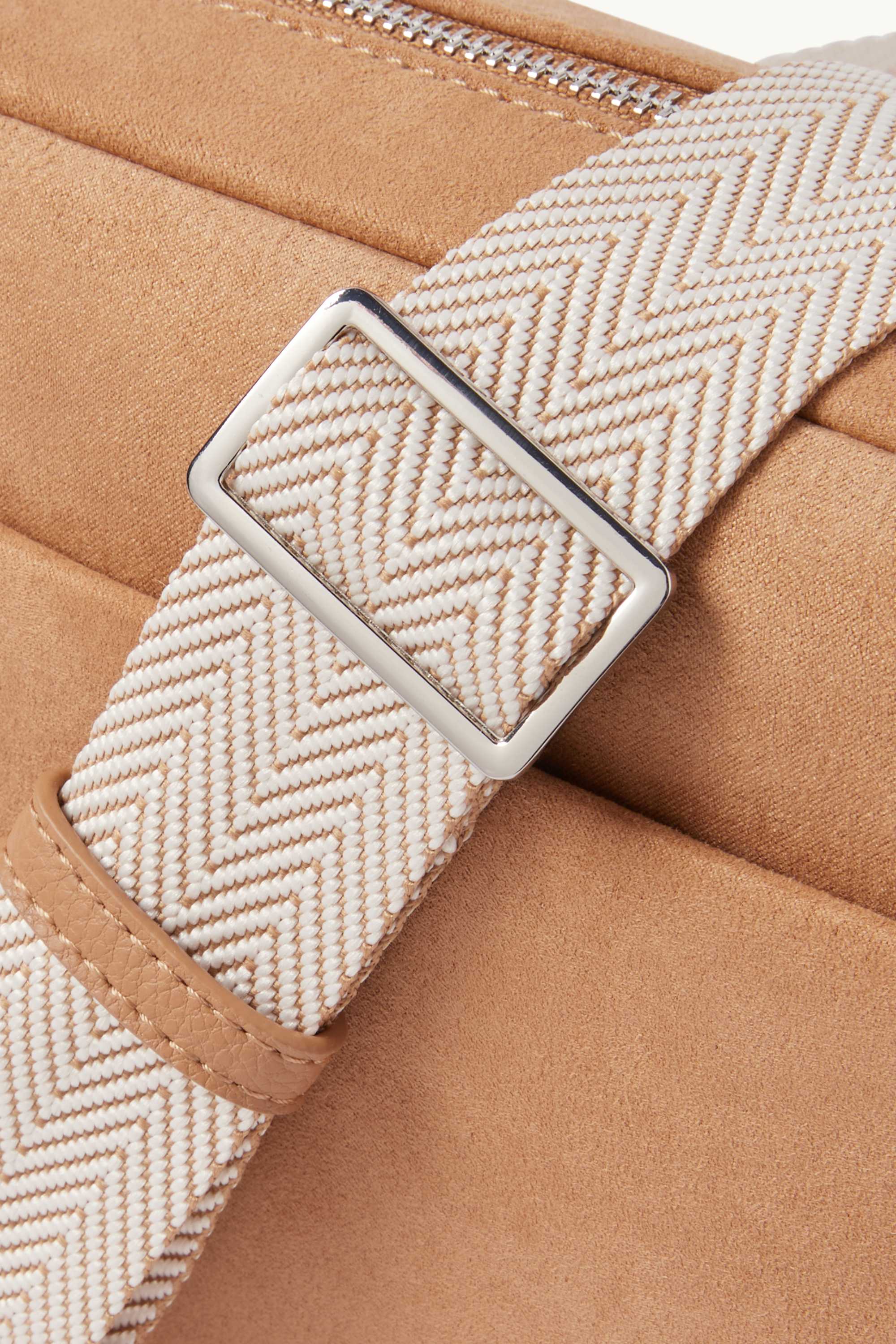 Crossbody bag with detachable bag strap light brown