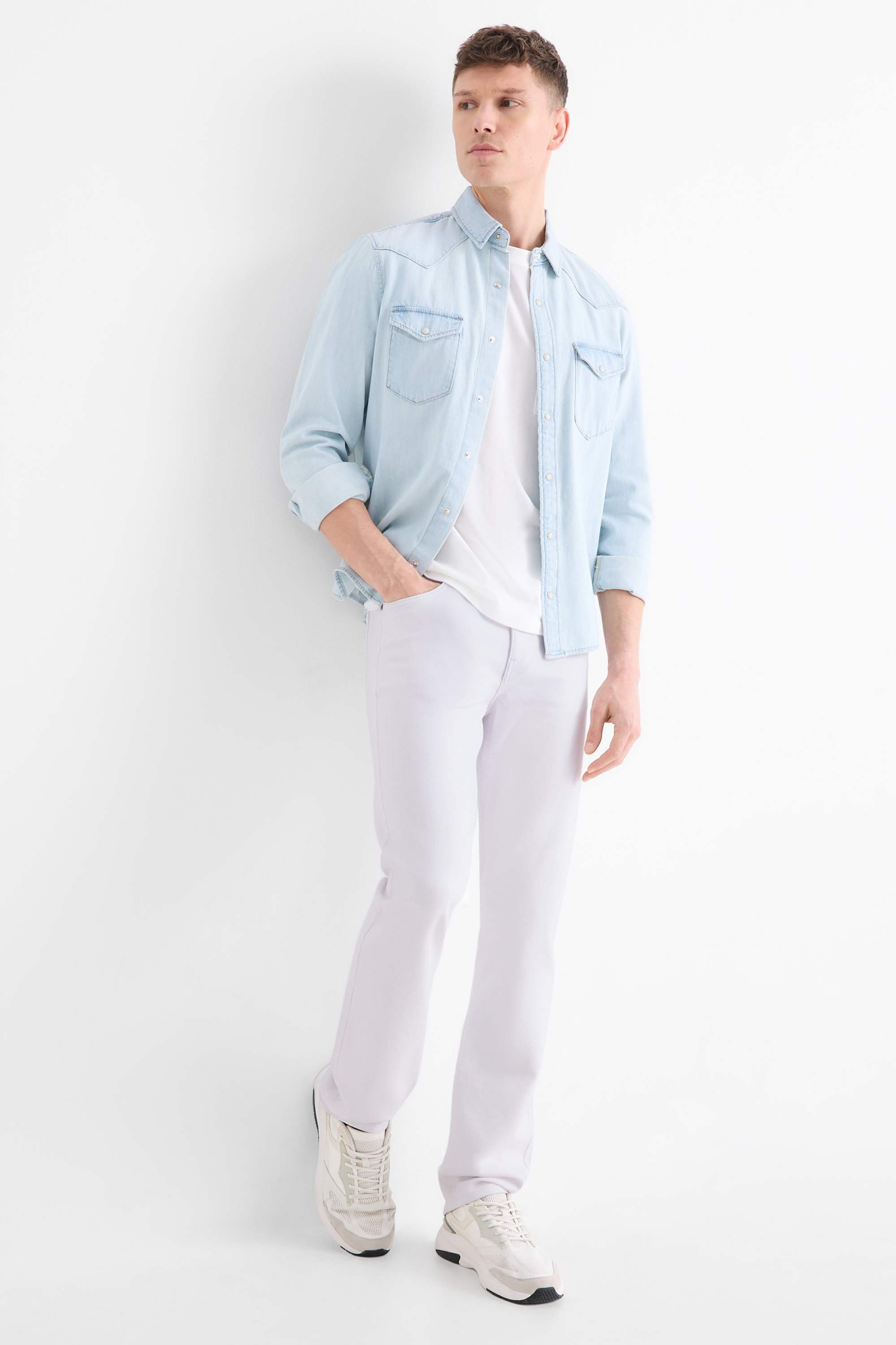 Straight jeans white