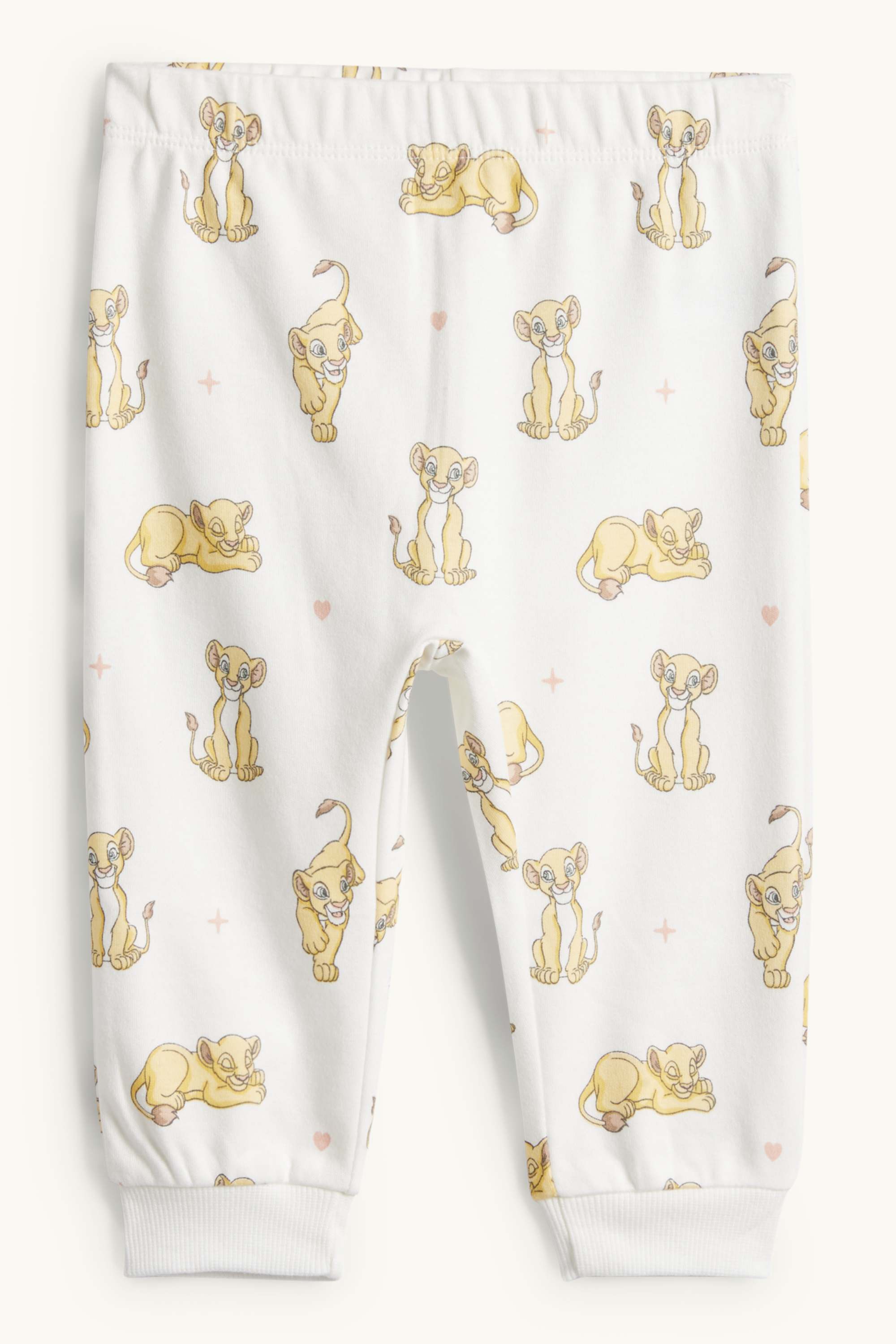 The Lion King - baby pyjamas - 2 piece white / rose