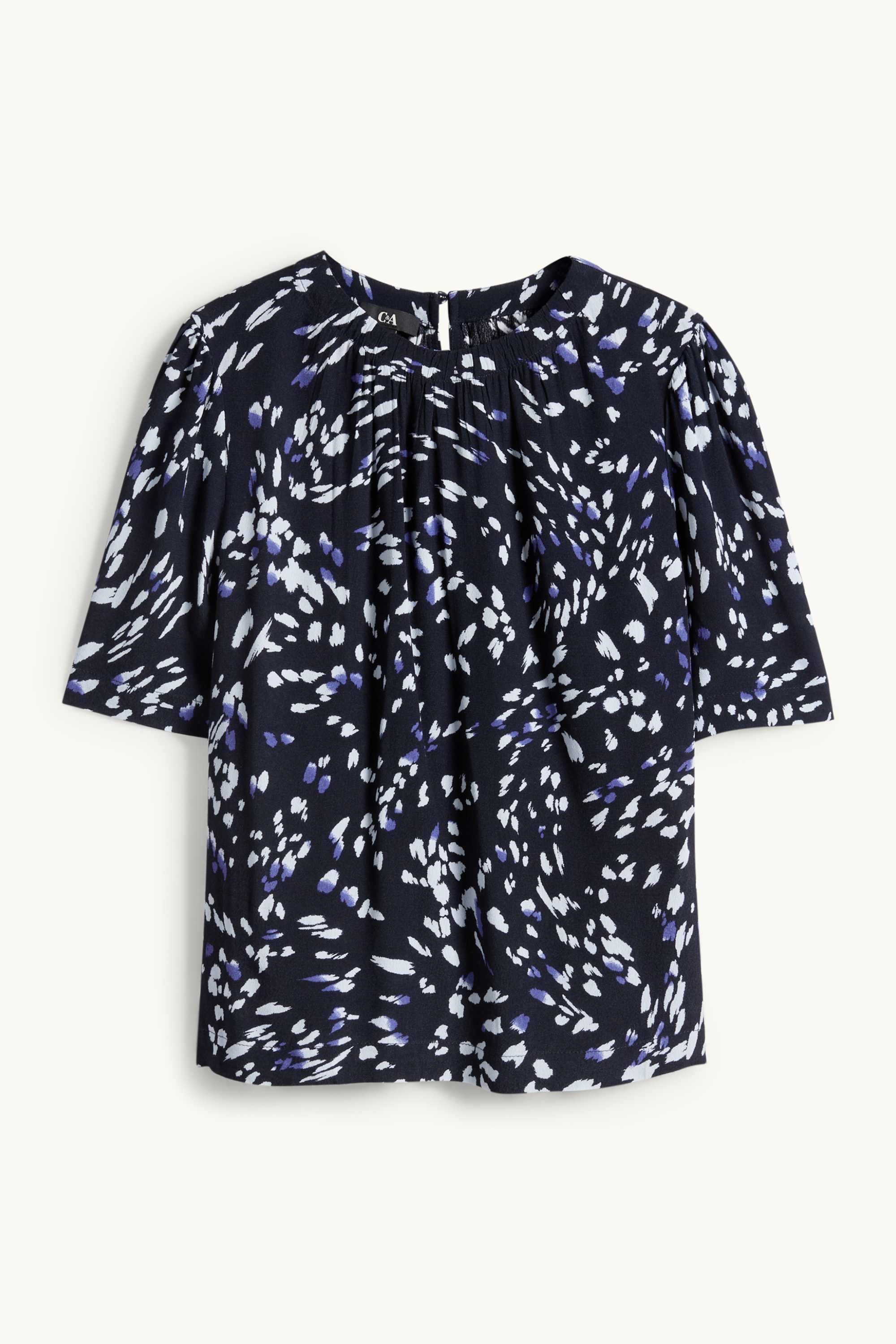 Blouse - patterned dark blue