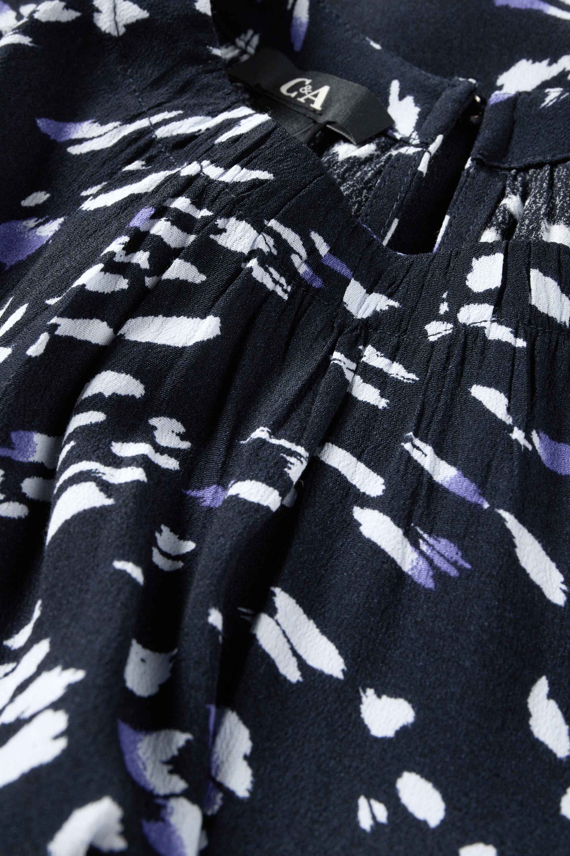 Blouse - patterned dark blue