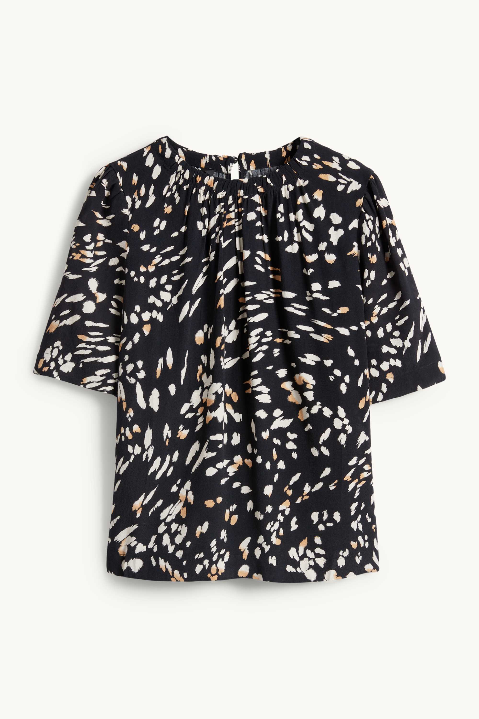 Blouse - patterned black