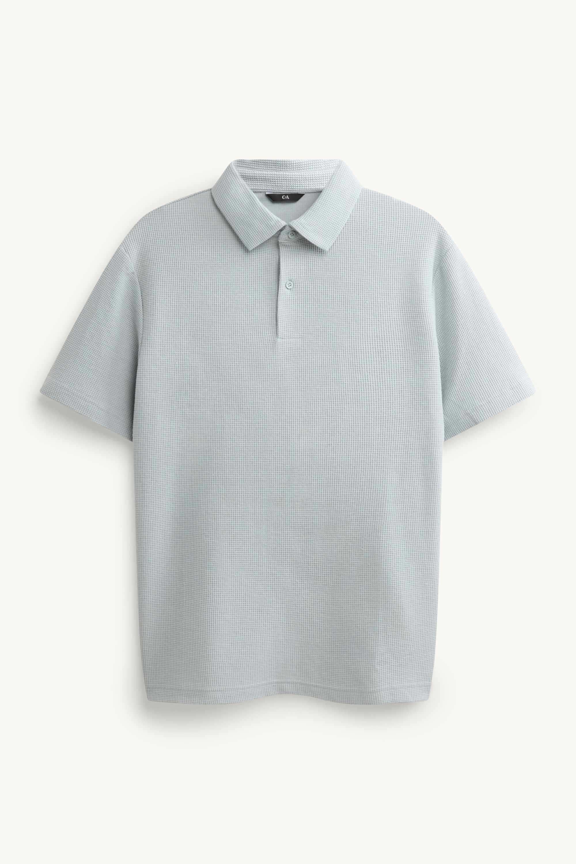 Polo shirt - regular fit - textured gray