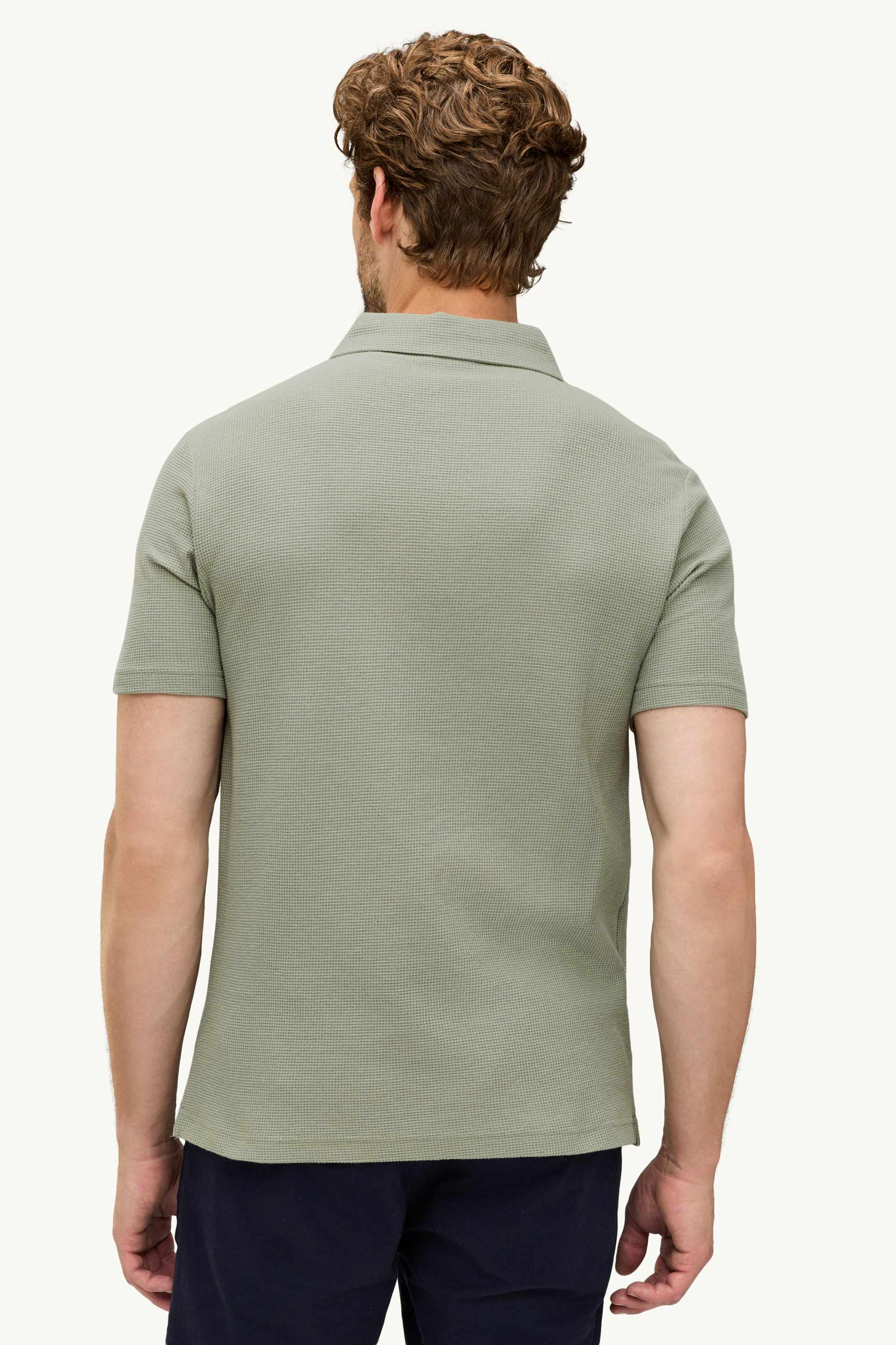 Polo shirt - regular fit - textured light green