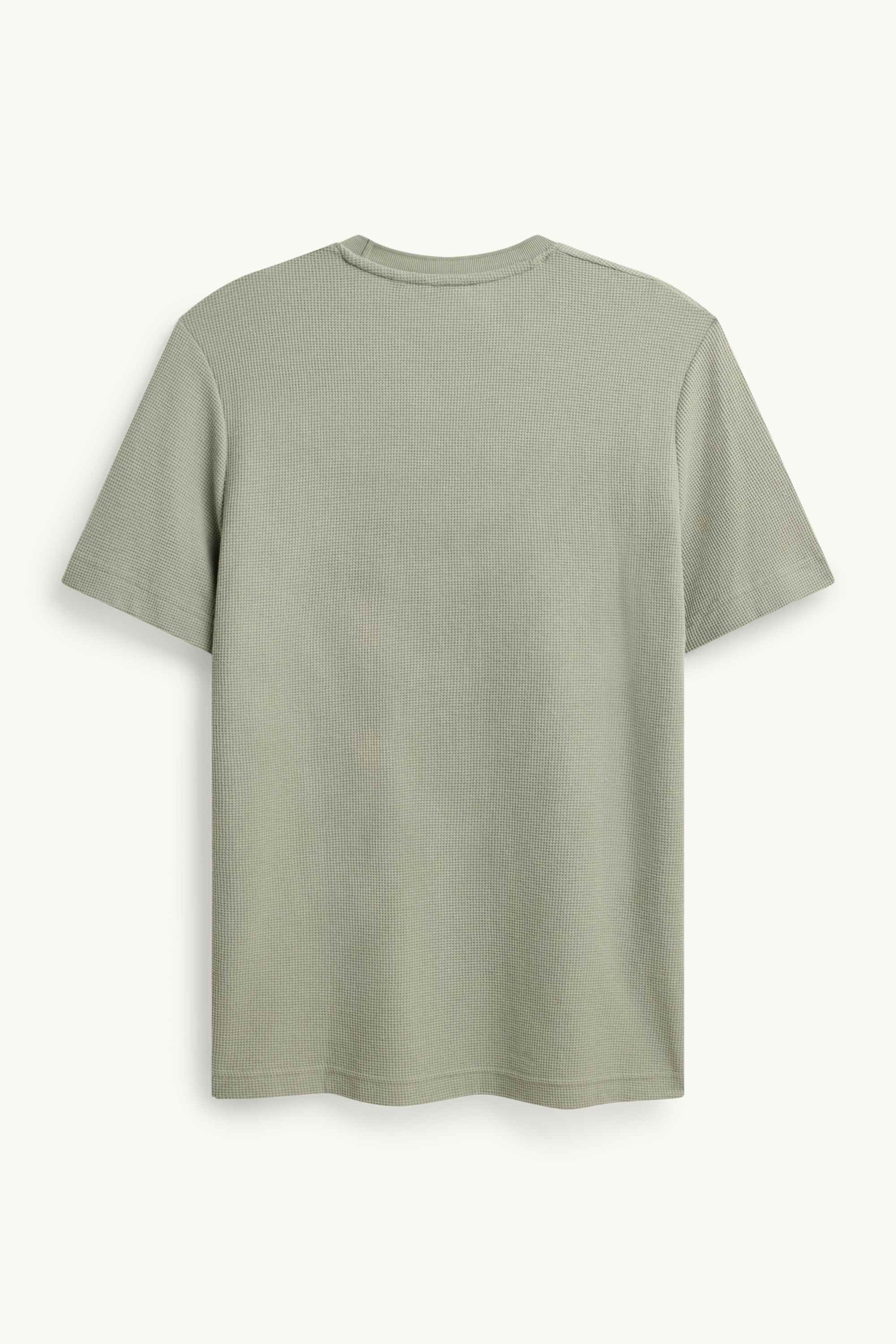 T-shirt - regular fit - textured green / gray