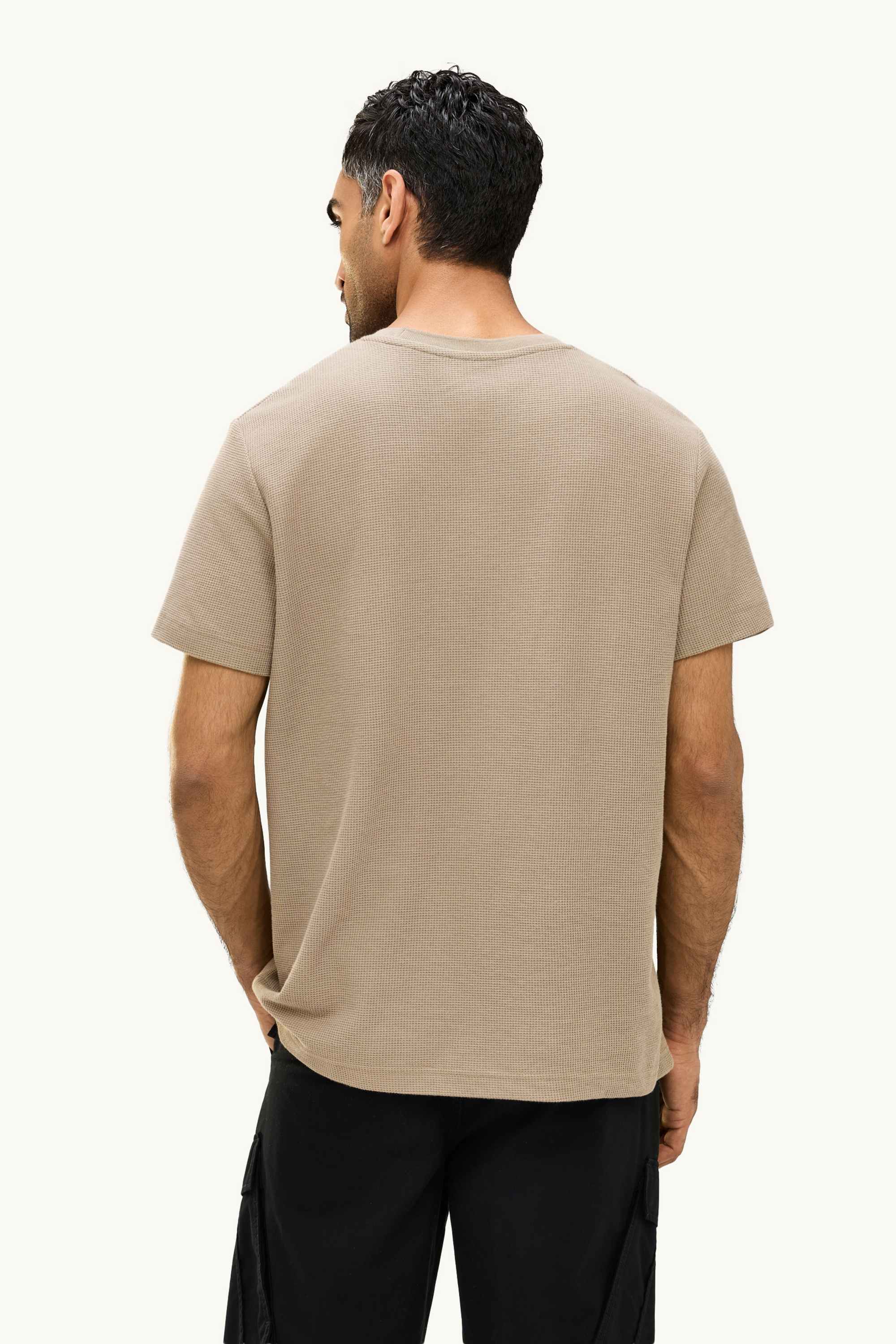 T-shirt - regular fit - textured light brown