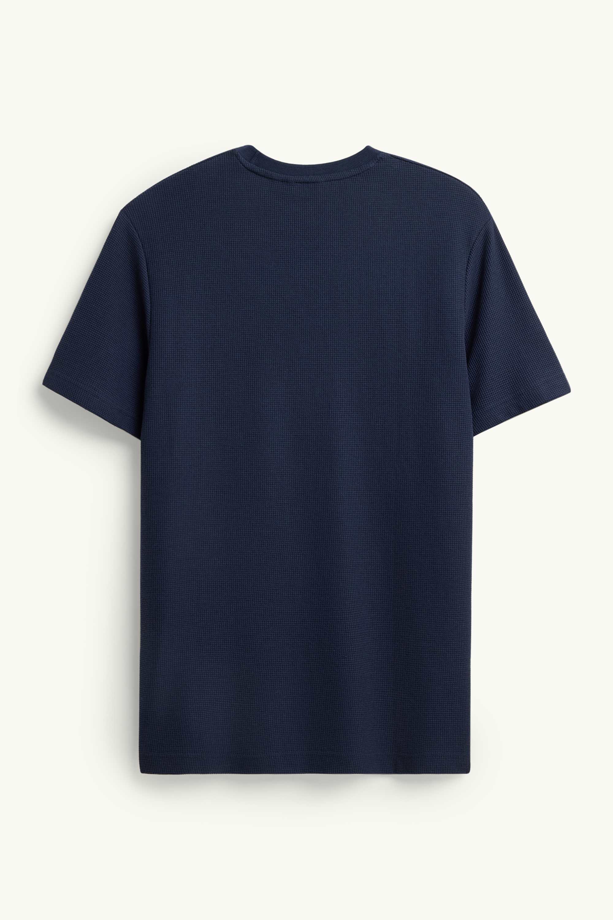T-shirt - regular fit - textured dark blue