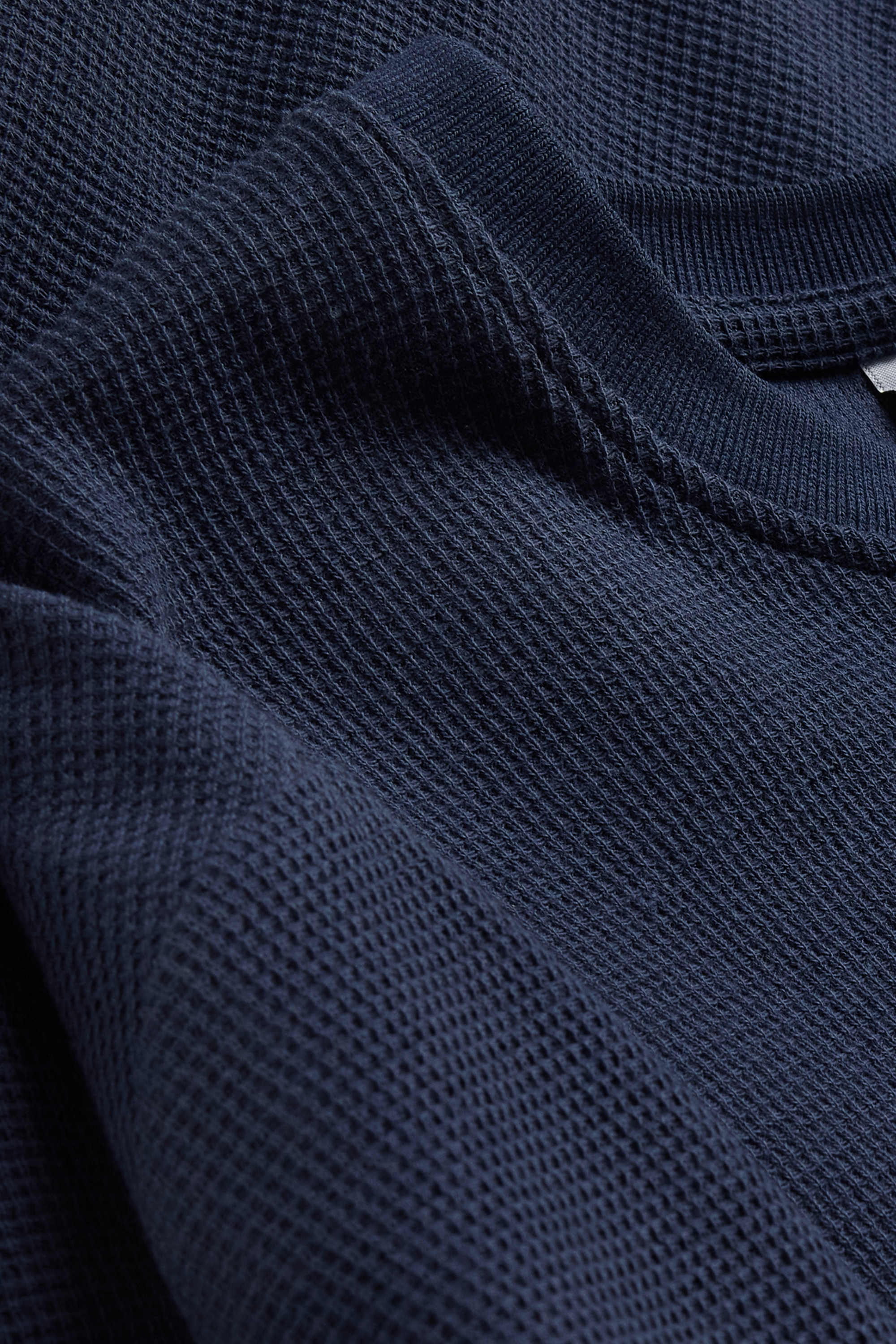 T-shirt - regular fit - textured dark blue
