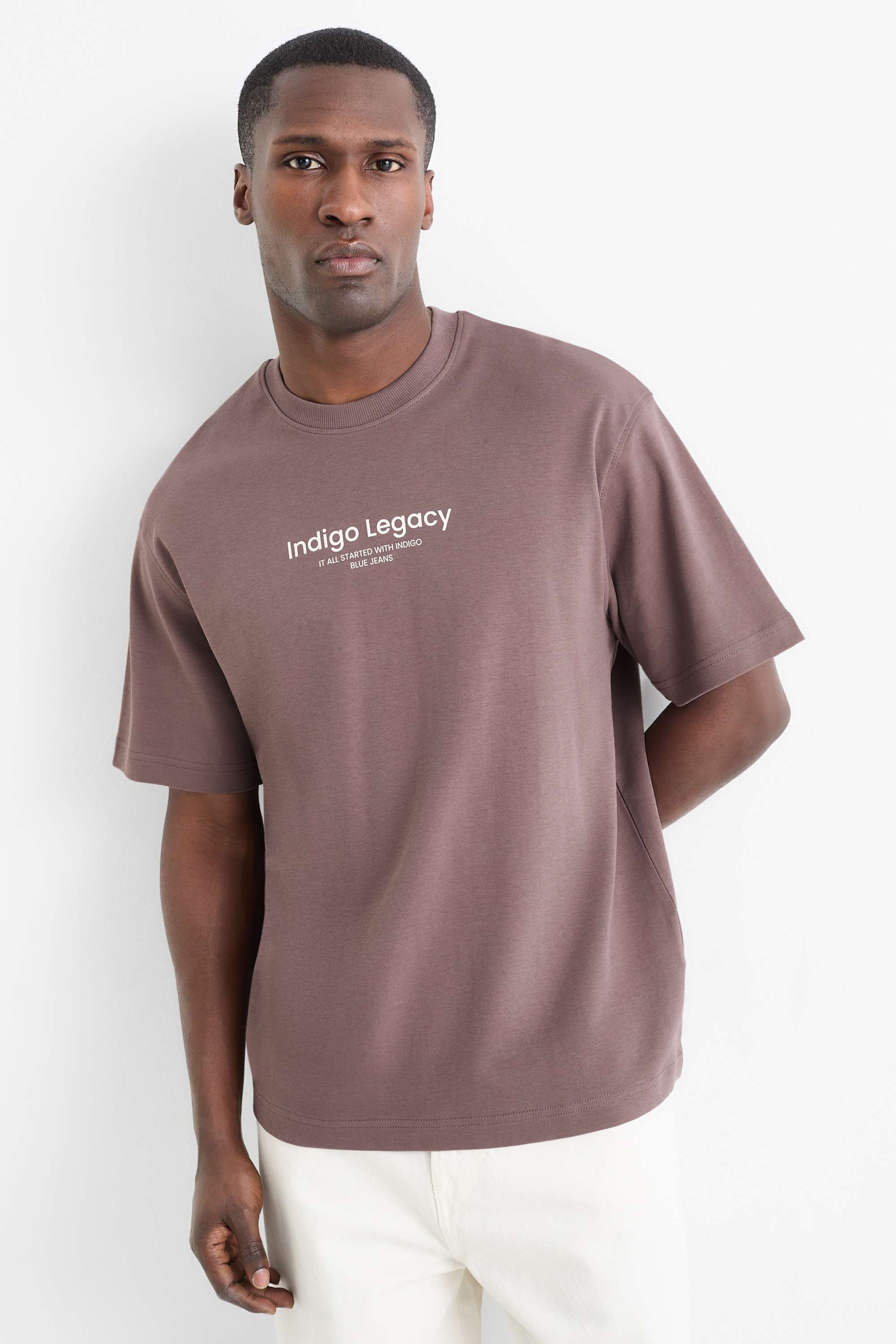 T-shirt - relaxed fit brown