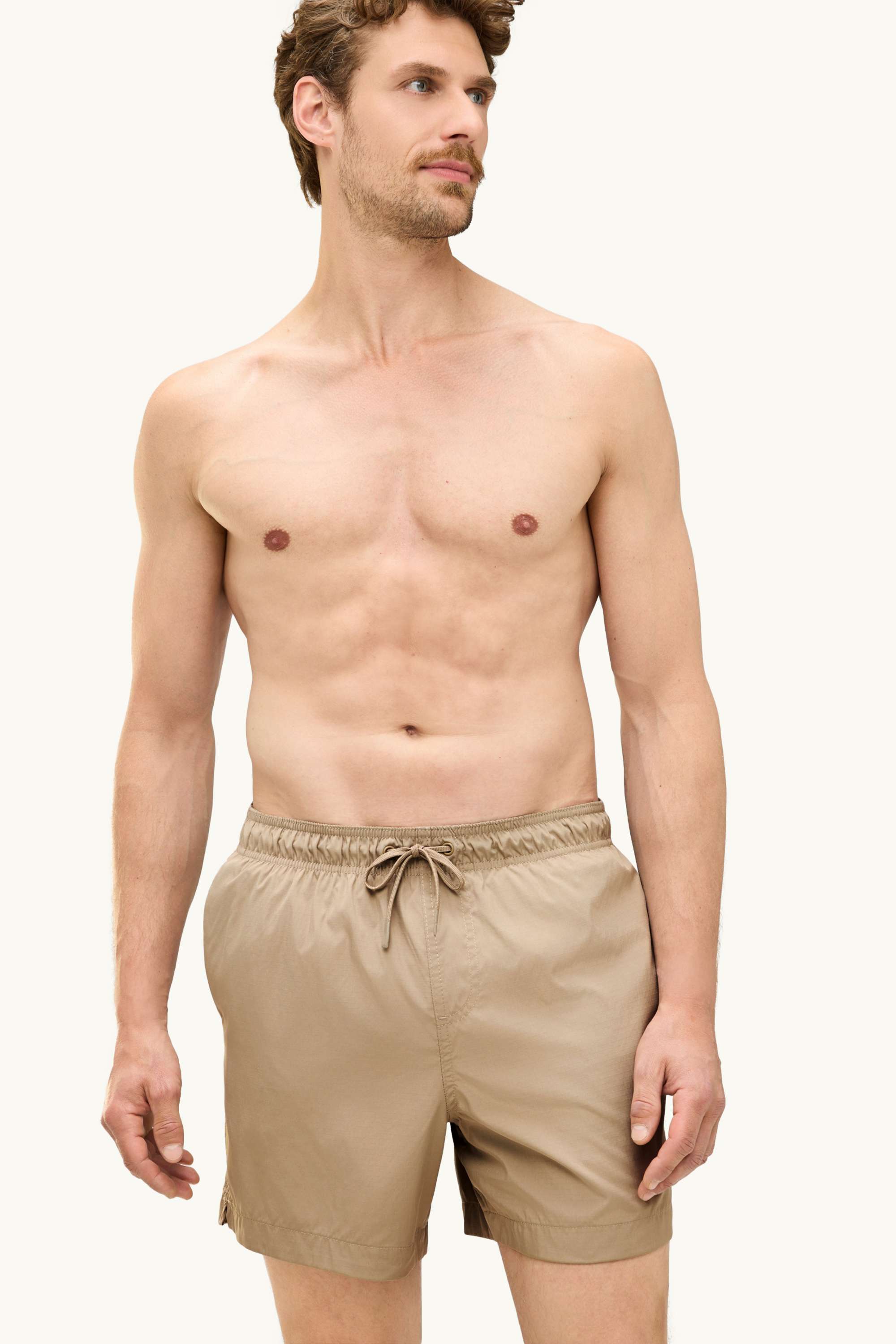 Swim shorts - 2-in-1 look beige