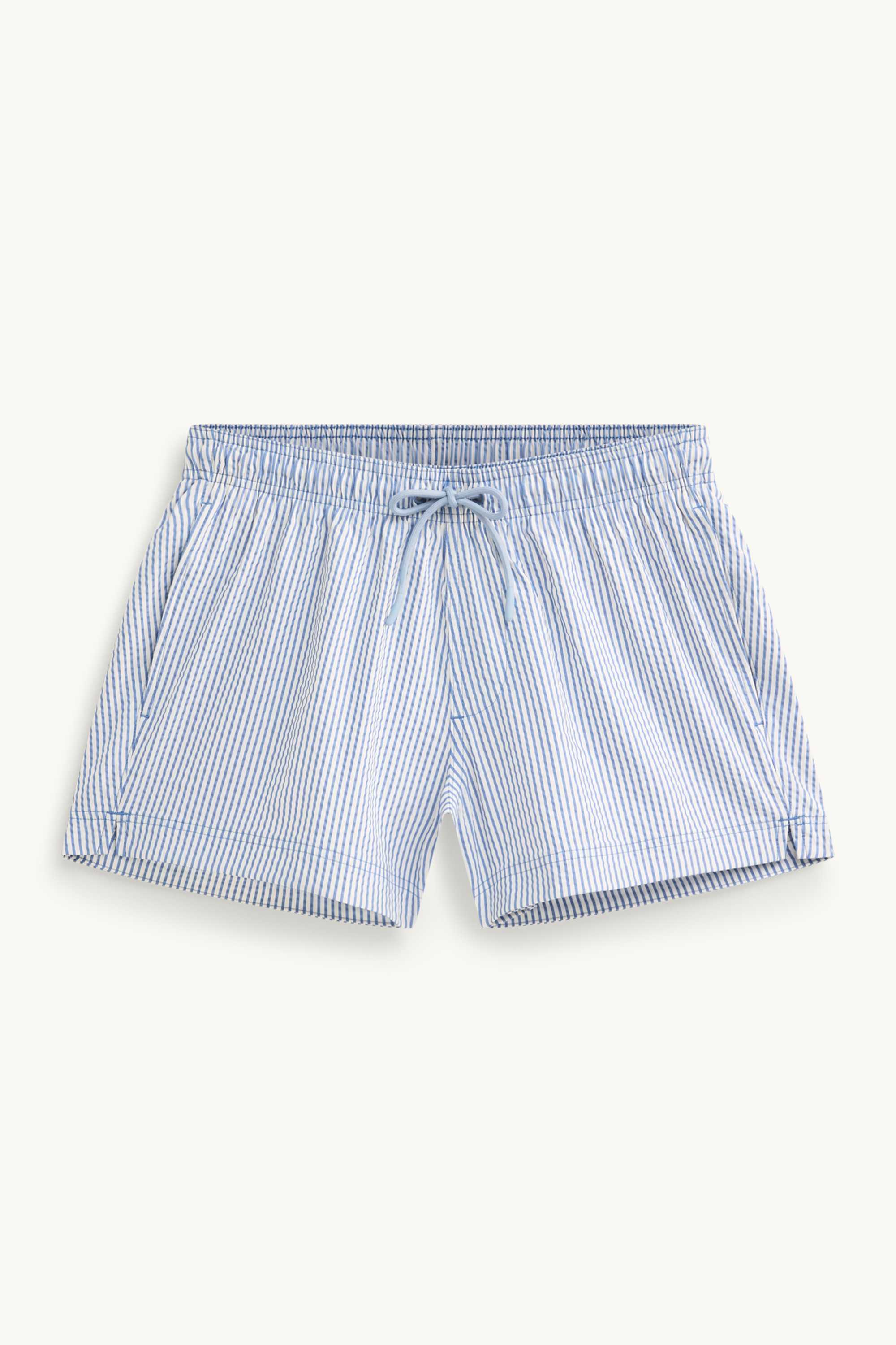 Swim shorts - textured blue / white